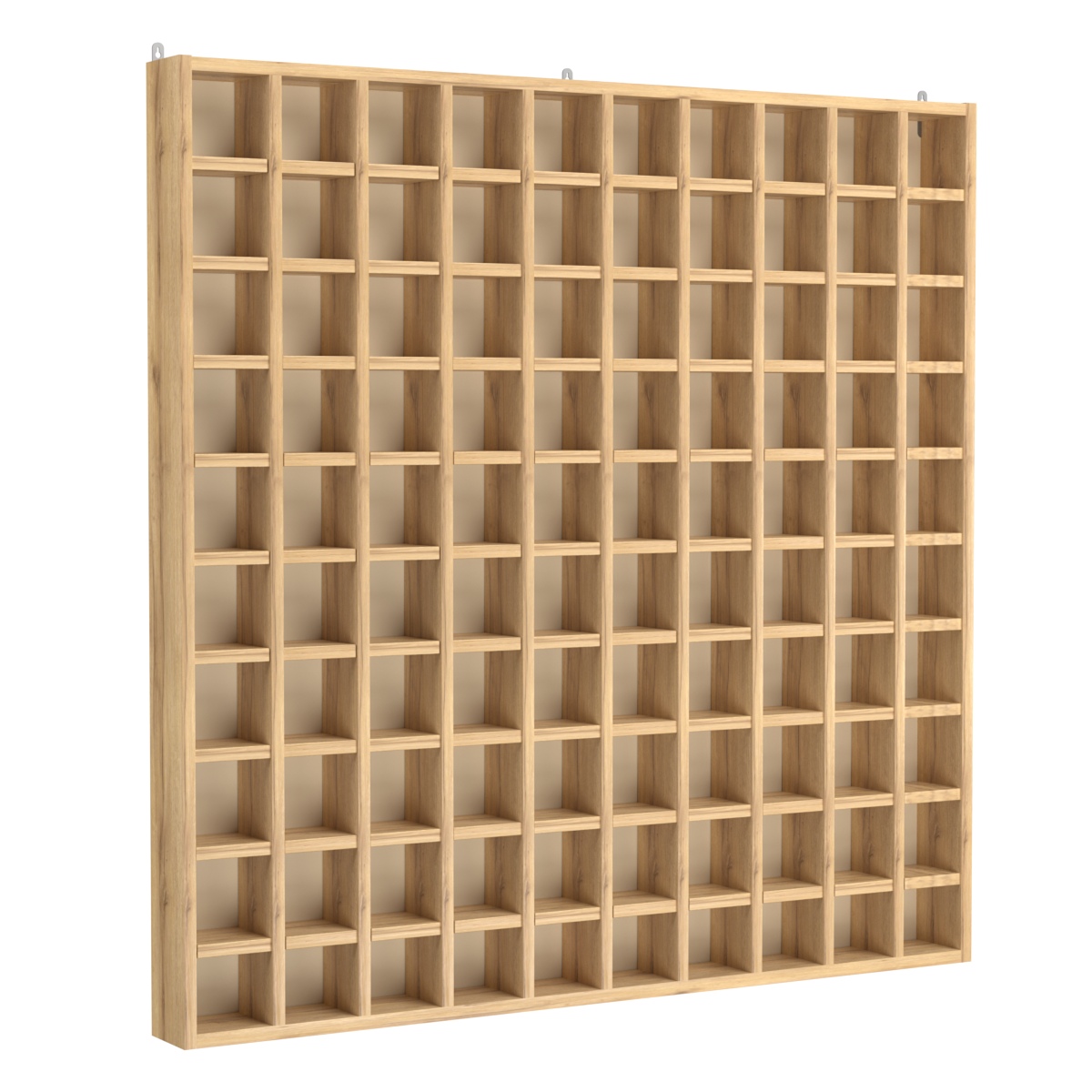 Ключница МАКСИ на 100 ячеек для ключей, браслетов и карт, ячейки 100х100мм Дуб Золотистый и Крем Вайс