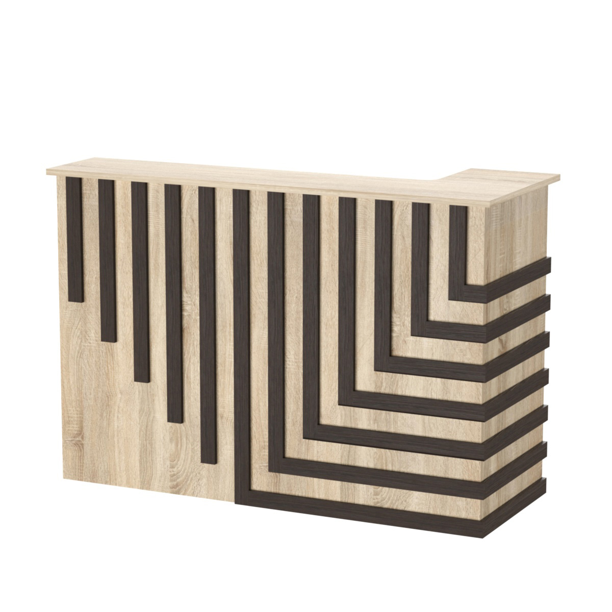 Стойка ресепшен ГРАУНД №5А Дуб Сонома + Дуб Венге