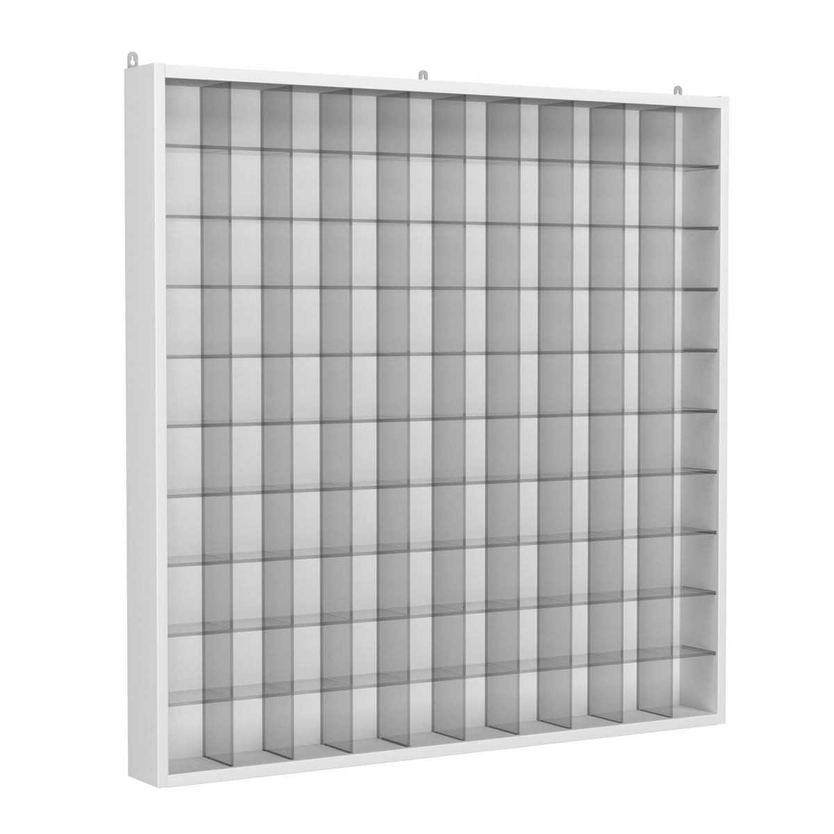 Ключница миди-ЛАЙТ на 100 ячеек для ключей, браслетов и карт, ячейки 80х80мм Белый