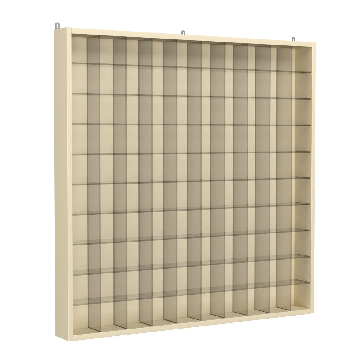 Ключница миди-ЛАЙТ на 100 ячеек для ключей, браслетов и карт, ячейки 80х80мм Крем Вайс
