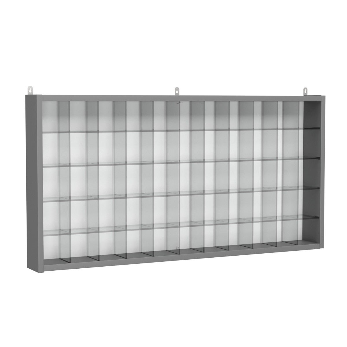 Ключница миди-ЛАЙТ на 50 ячеек для ключей, браслетов и карт, ячейки 80х80мм Темно-Серый