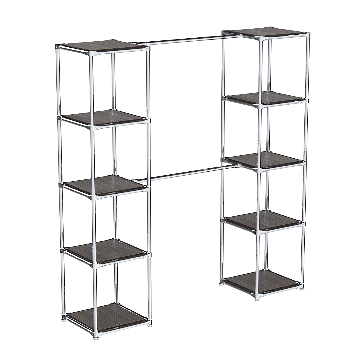 Вешало для одежды с глухими полками Мега №2-3 Дуб Венге