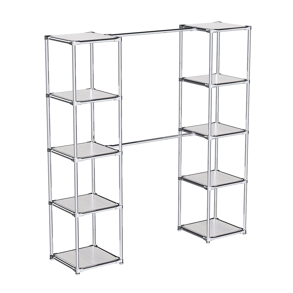 Вешало для одежды с глухими полками Мега №2-3 Ясень Анкор темный