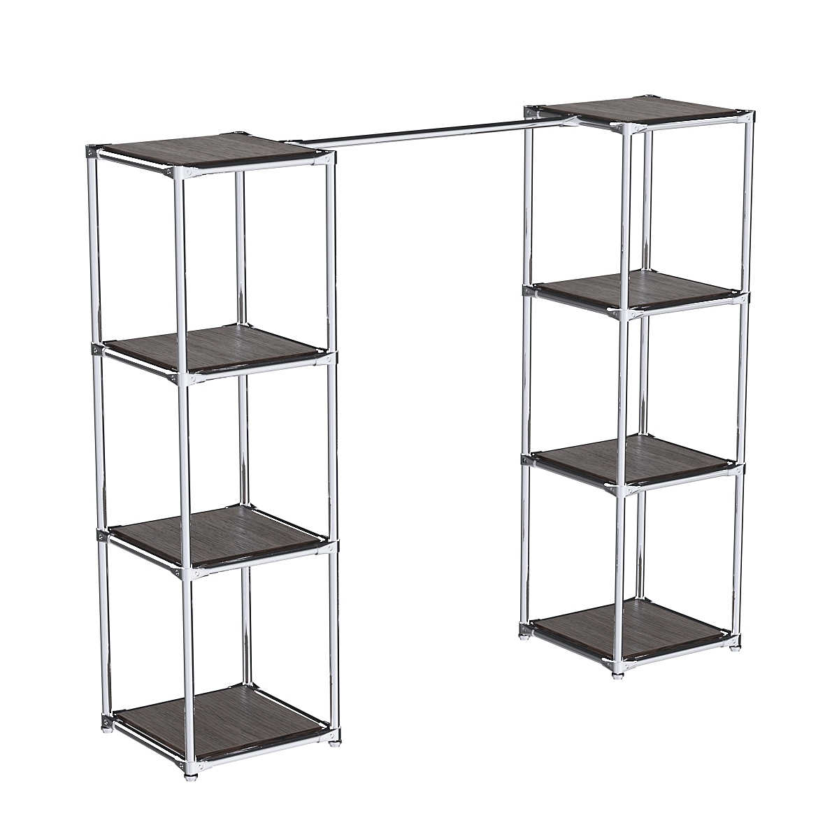 Вешало для одежды низкое с квадратными столбиками Мега №3-3 Дуб Венге