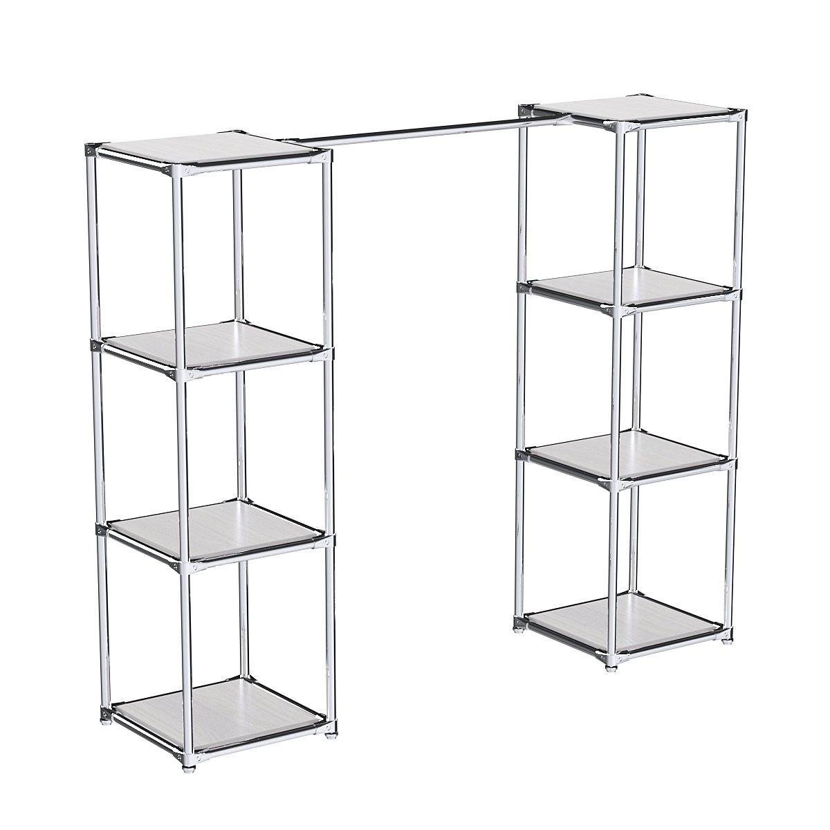 Вешало для одежды низкое с квадратными столбиками Мега №3-3 Ясень Анкор светлый