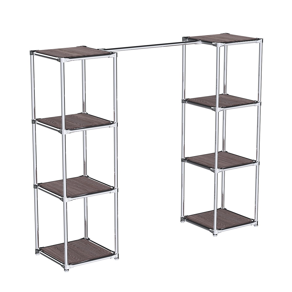 Вешало для одежды низкое с квадратными столбиками Мега №3-3 Ясень Анкор темный