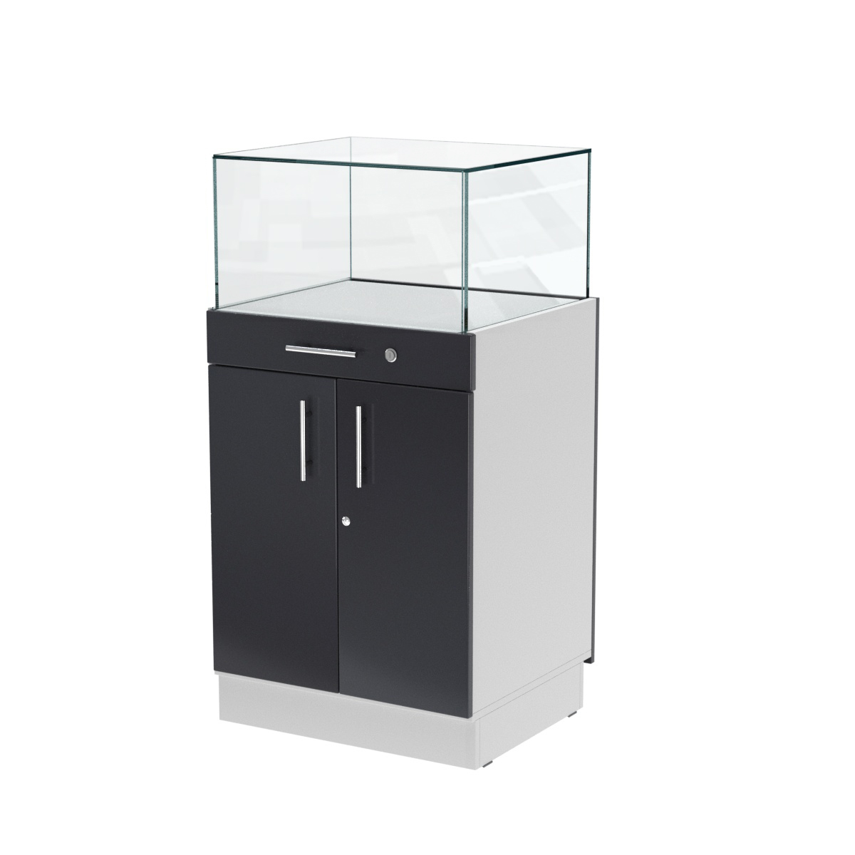 Прилавок ювелирный "Диаманд" №1-600 ЛДСП серый +МДФ графит