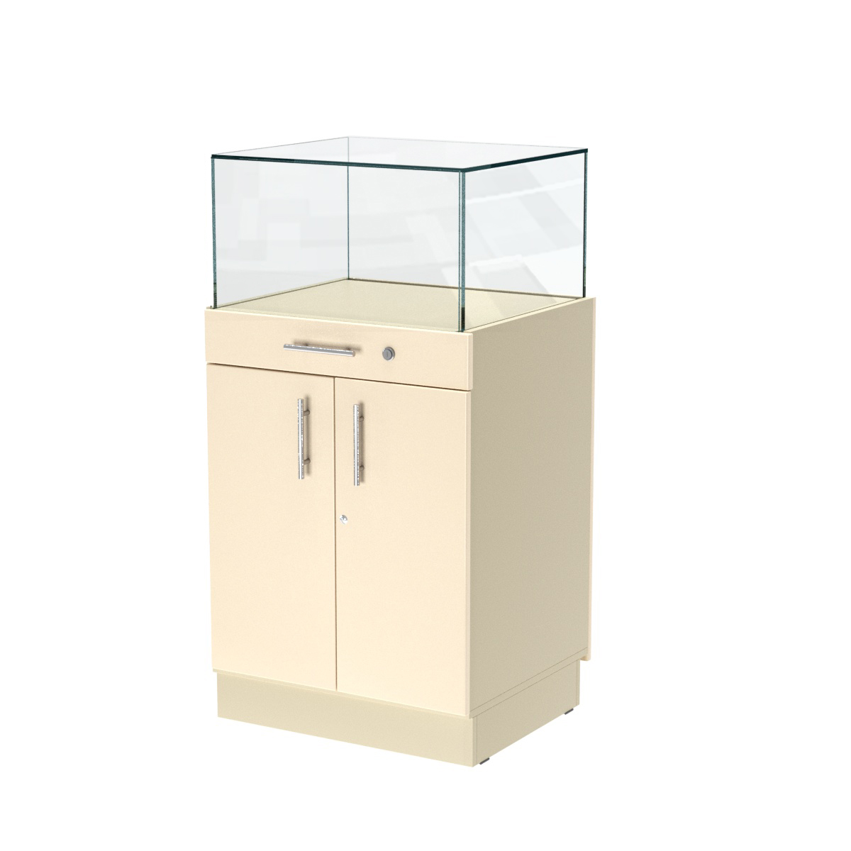 Прилавок ювелирный "Диаманд" №1-600 ЛДСП крем вайс + МДФ ваниль