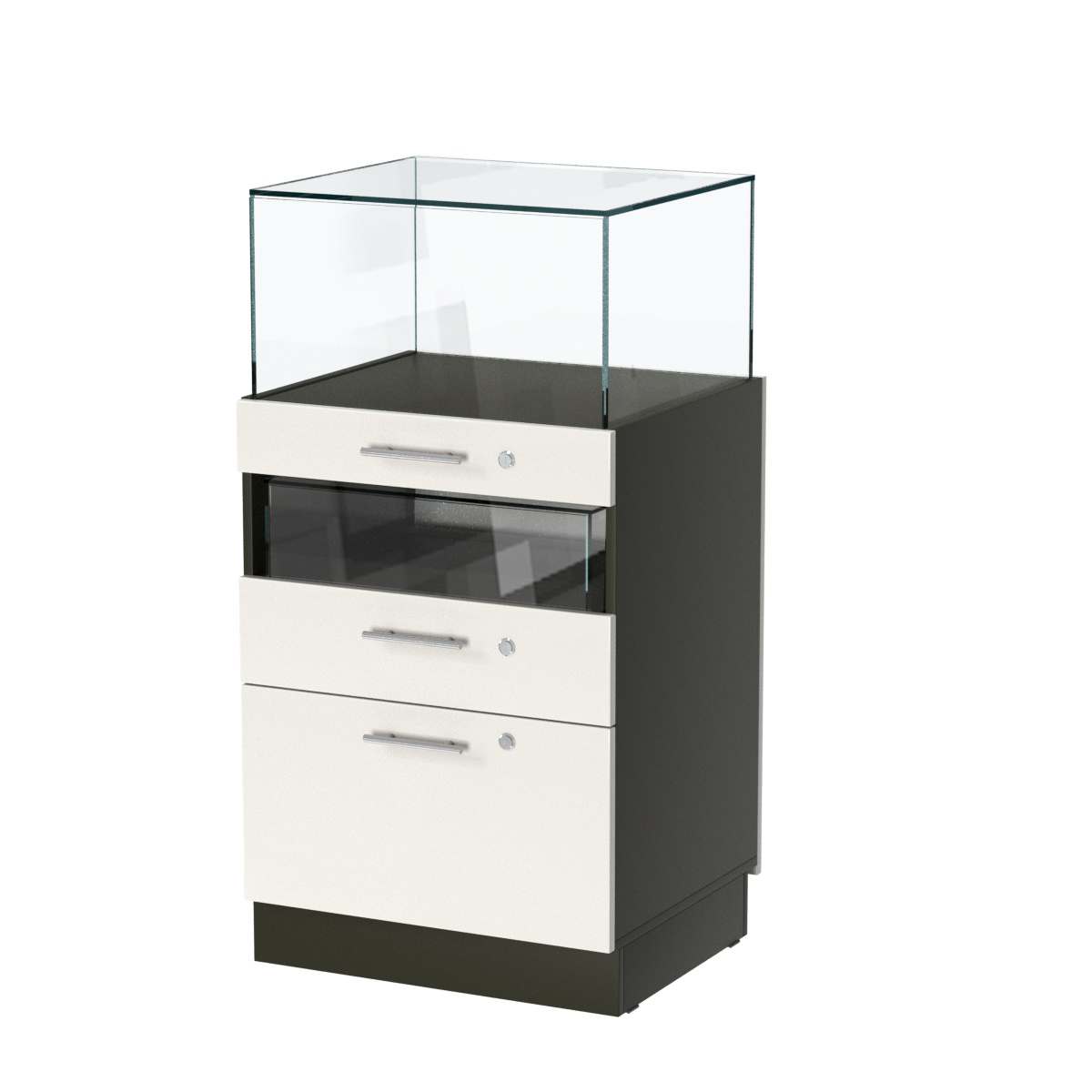 Прилавок ювелирный "Диаманд" №2-600 Черный и Белый