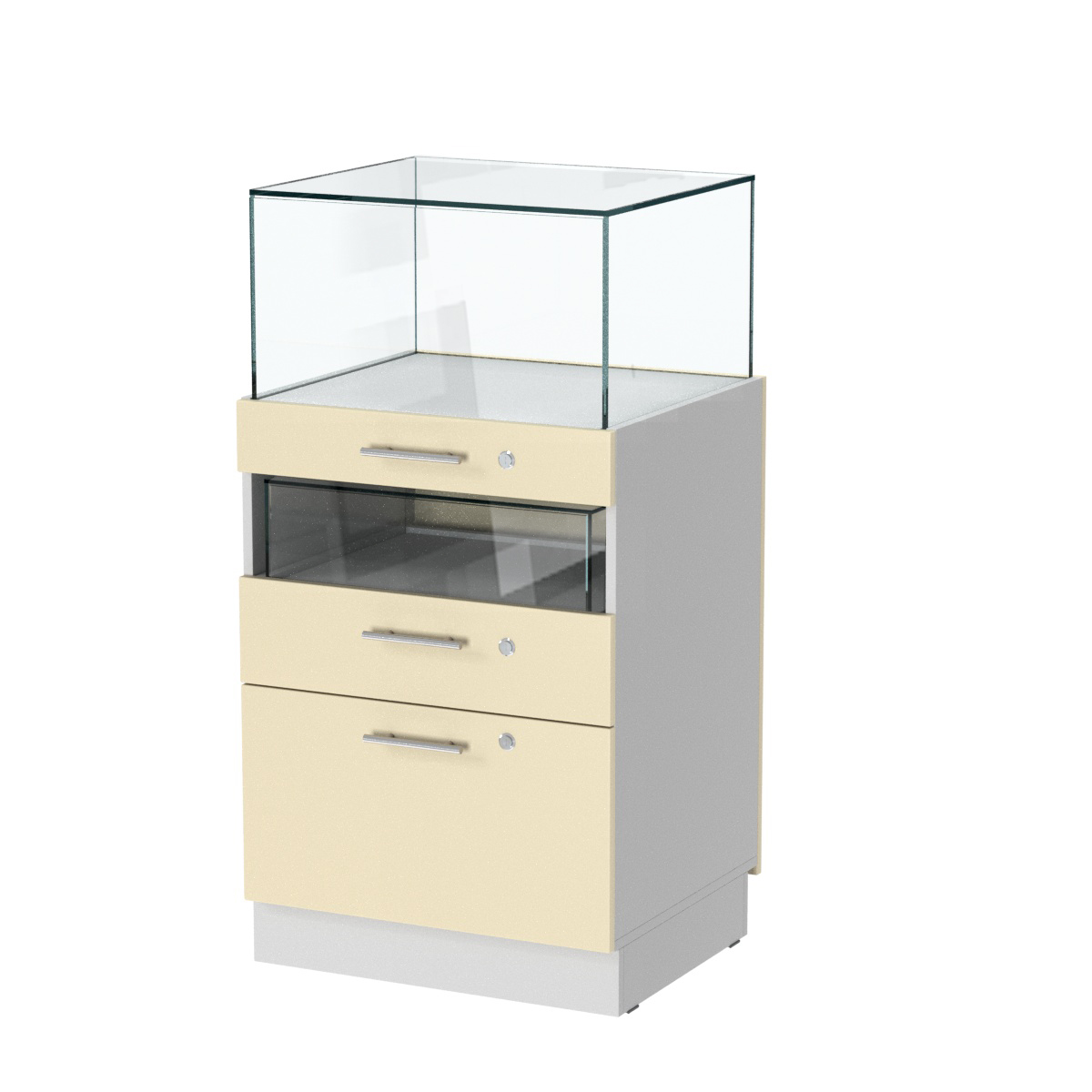 Прилавок ювелирный "Диаманд" №2-600 Серый + Крем Вайс