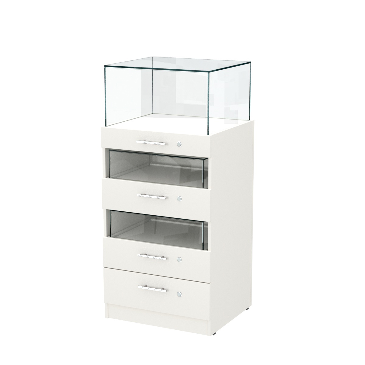 Прилавок ювелирный "Диаманд" №3-600 пристенный Белый