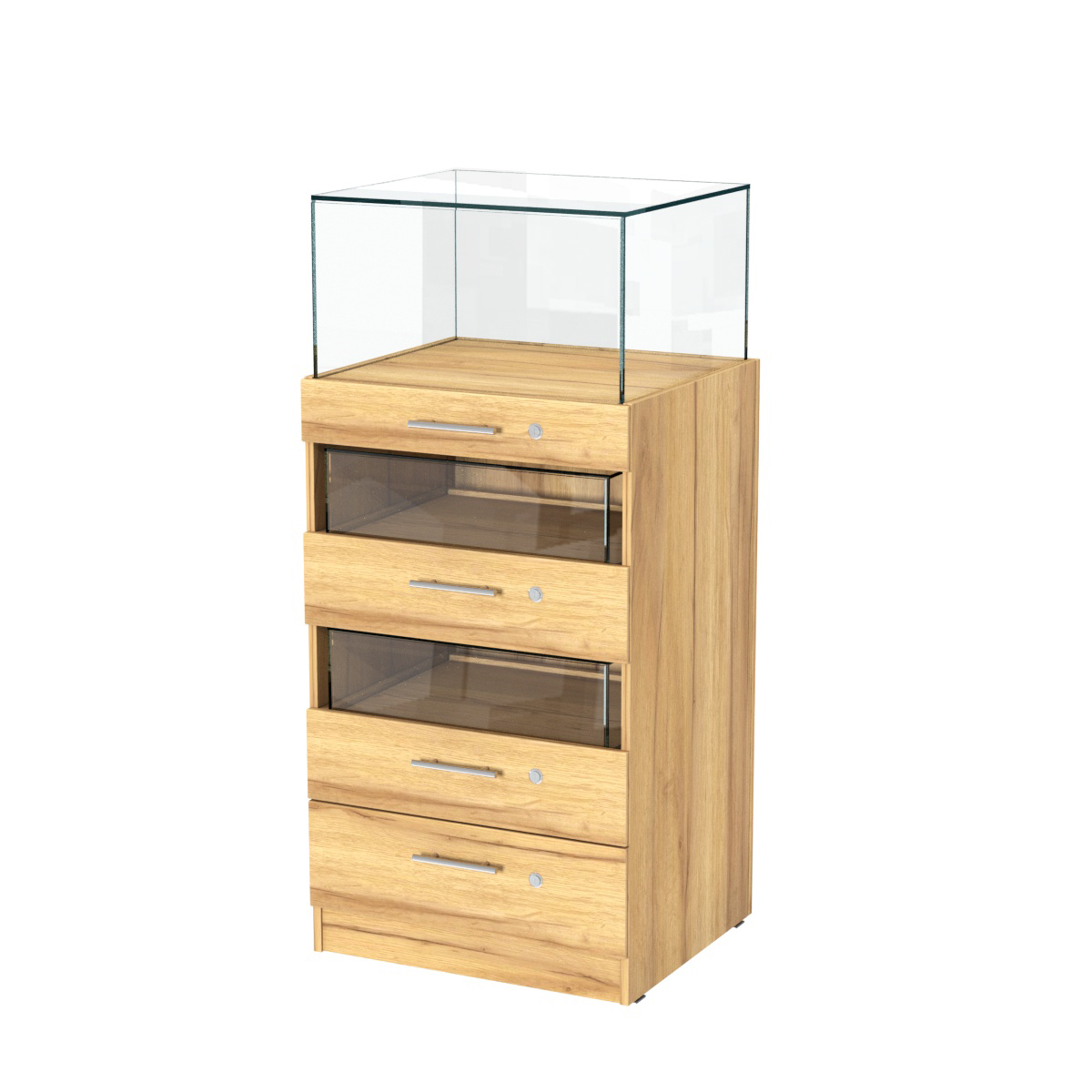 Прилавок ювелирный "Диаманд" №3-600 пристенный Дуб Золотистый