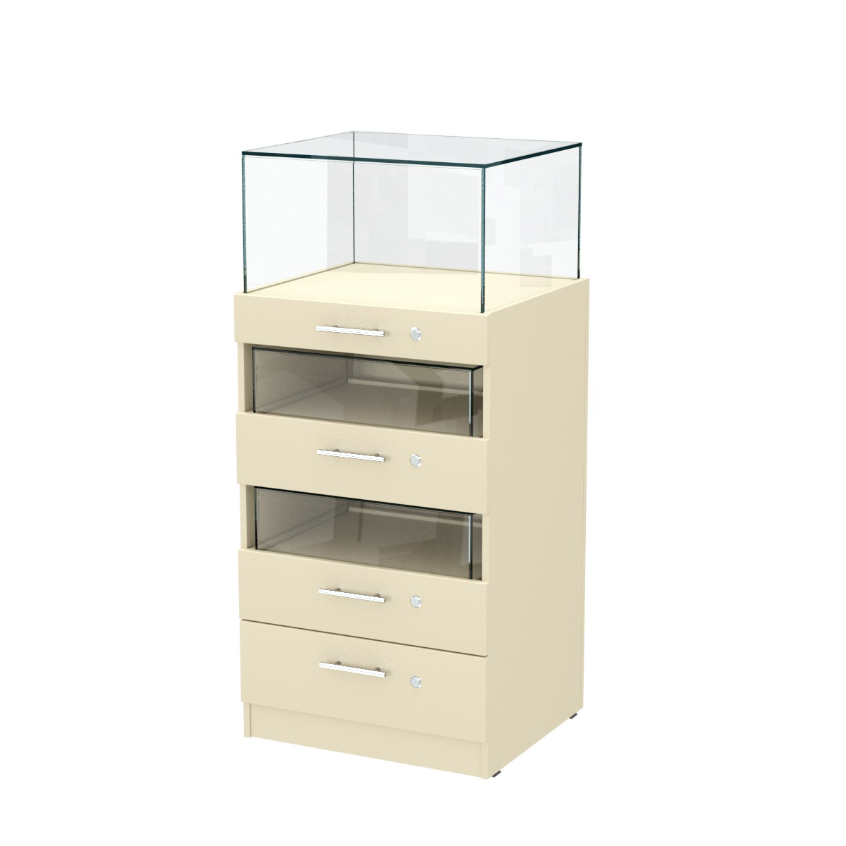 Прилавок ювелирный "Диаманд" №3-600 пристенный Крем Вайс