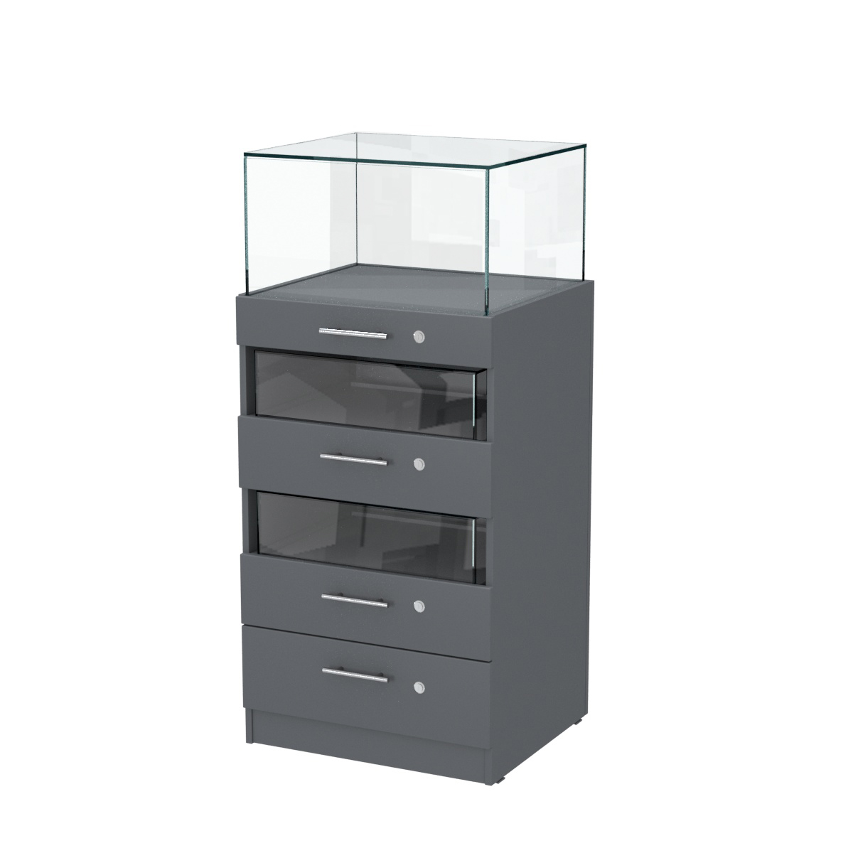 Прилавок ювелирный "Диаманд" №3-600 пристенный Темно-Серый