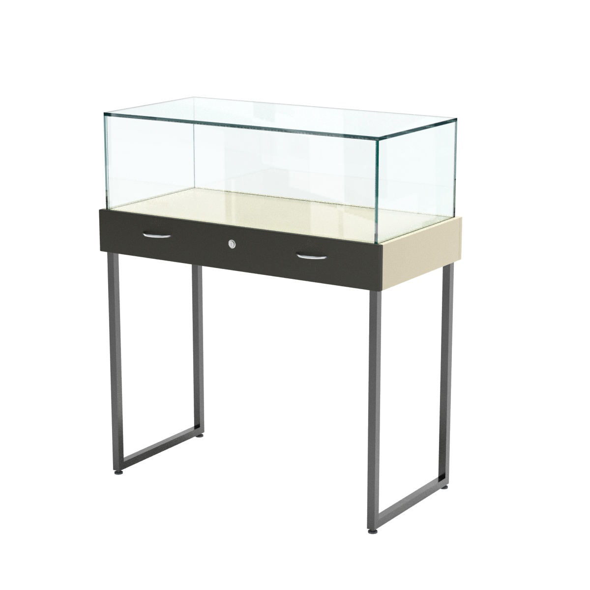 Прилавок ювелирный "Диаманд" №4-1000 Крем Вайс + Черный