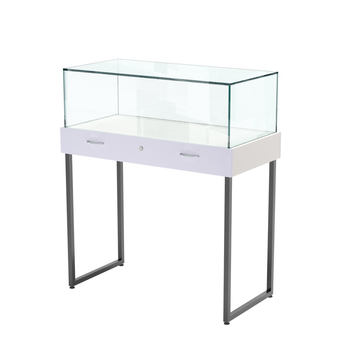 Прилавок ювелирный "Диаманд" №4-1000 ЛДСП белый + МДФ сирень