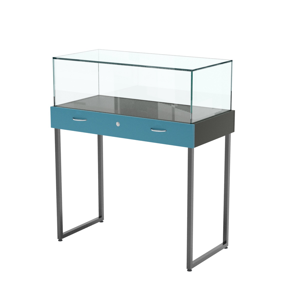 Прилавок ювелирный "Диаманд" №4-1000 ЛДСП черный + МДФ бриз