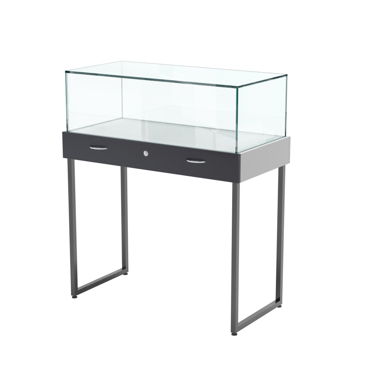 Прилавок ювелирный "Диаманд" №4-1000 ЛДСП серый +МДФ графит