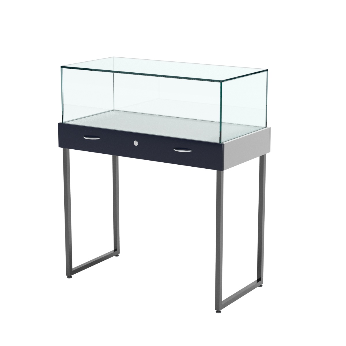 Прилавок ювелирный "Диаманд" №4-1000 ЛДСП серый + МДФ инфиго