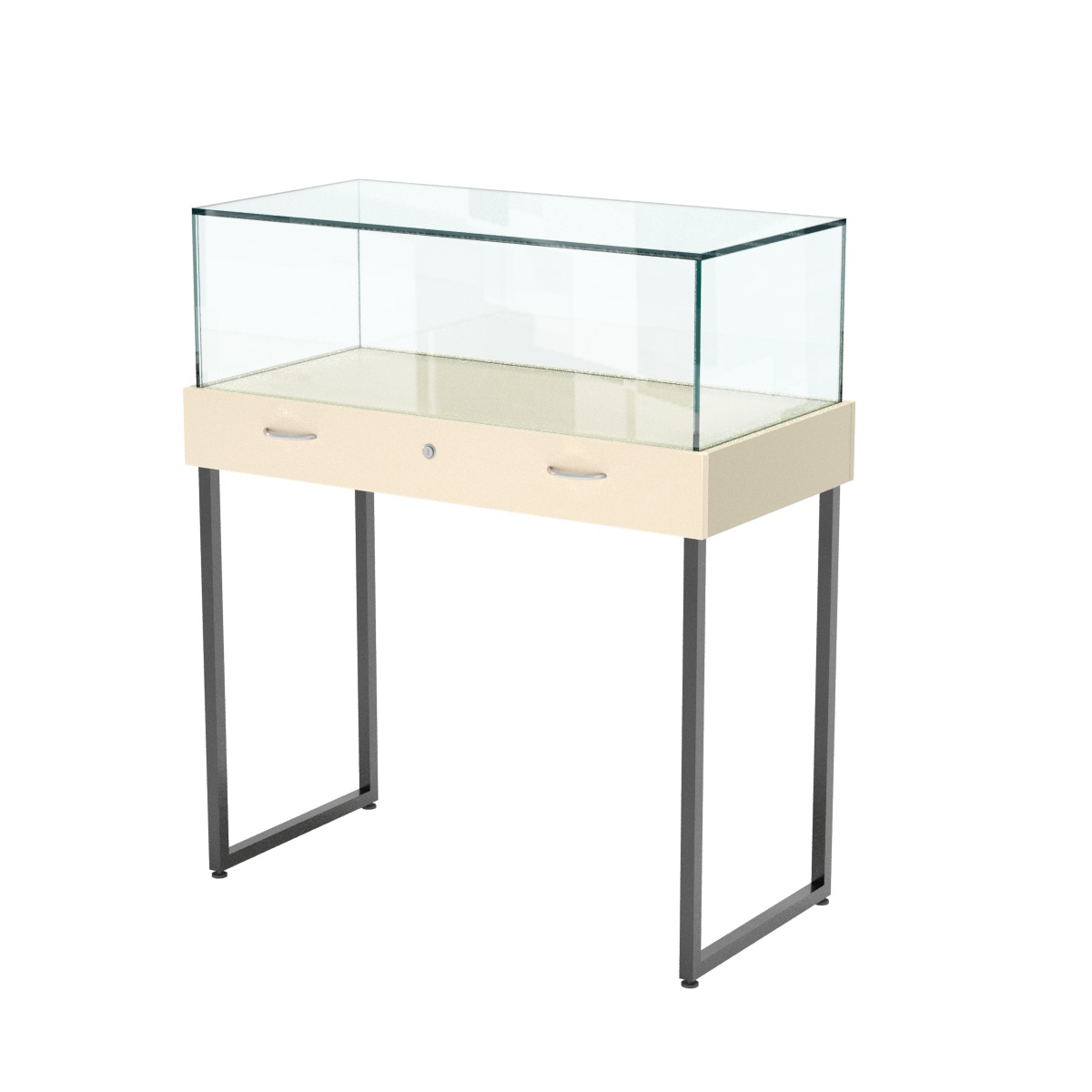 Прилавок ювелирный "Диаманд" №4-1000 ЛДСП крем вайс + МДФ ваниль