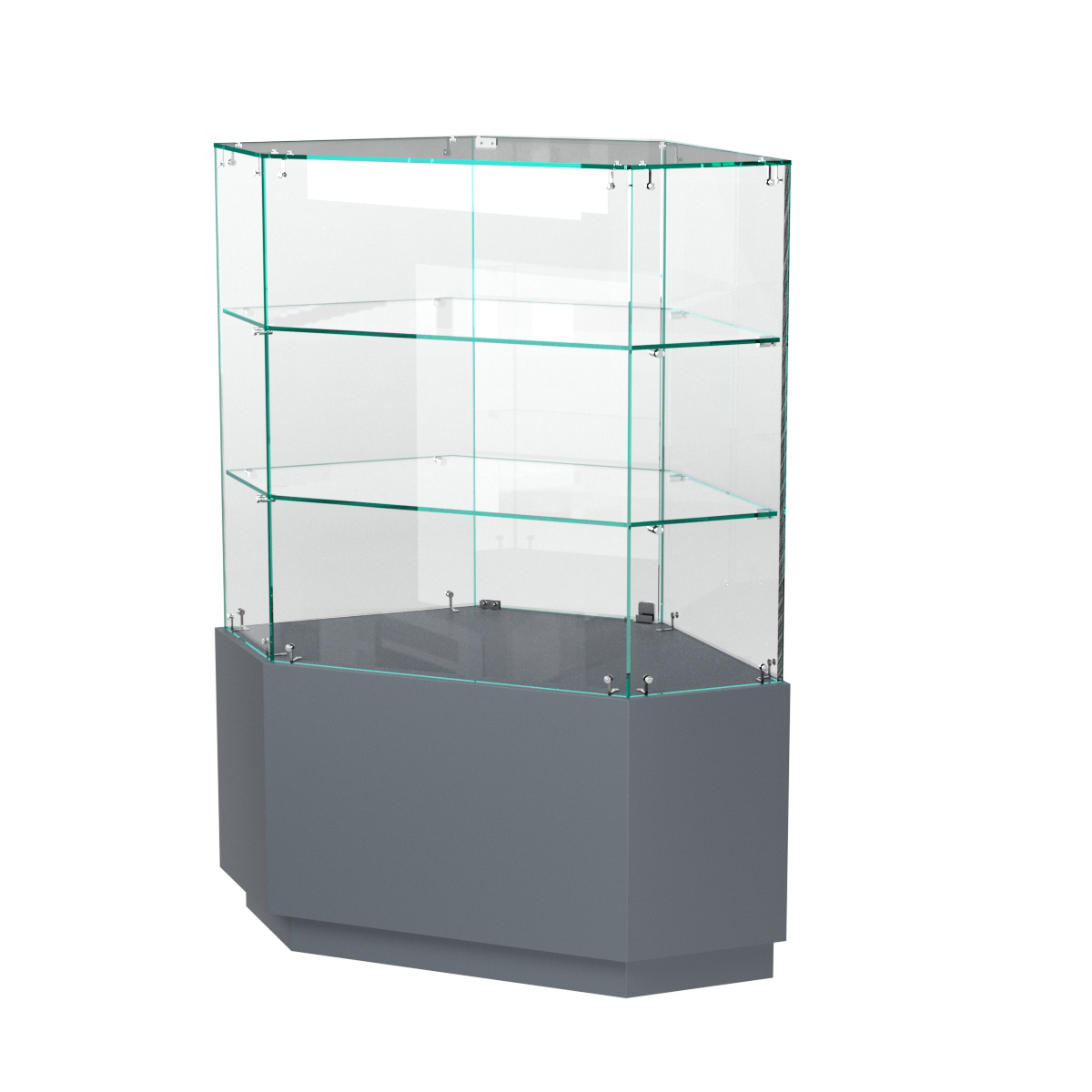 Витрина шестиугольная "Диаманд" №5 Темно-Серый