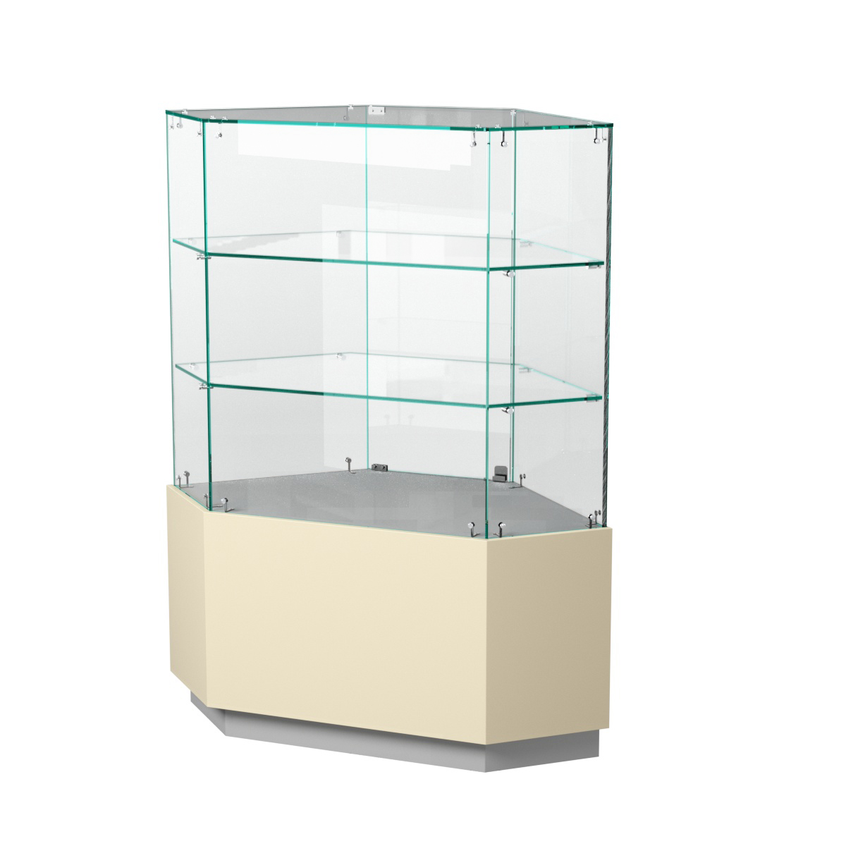 Витрина шестиугольная "Диаманд" №5 Серый + Крем Вайс