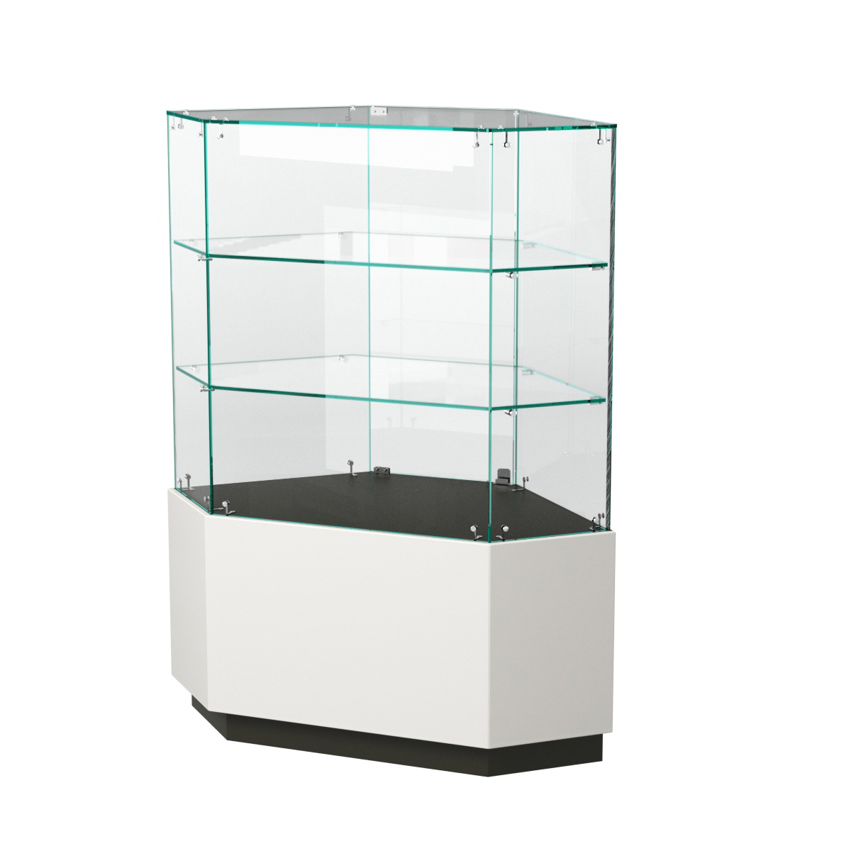 Витрина шестиугольная "Диаманд" №5 Черный + Белый