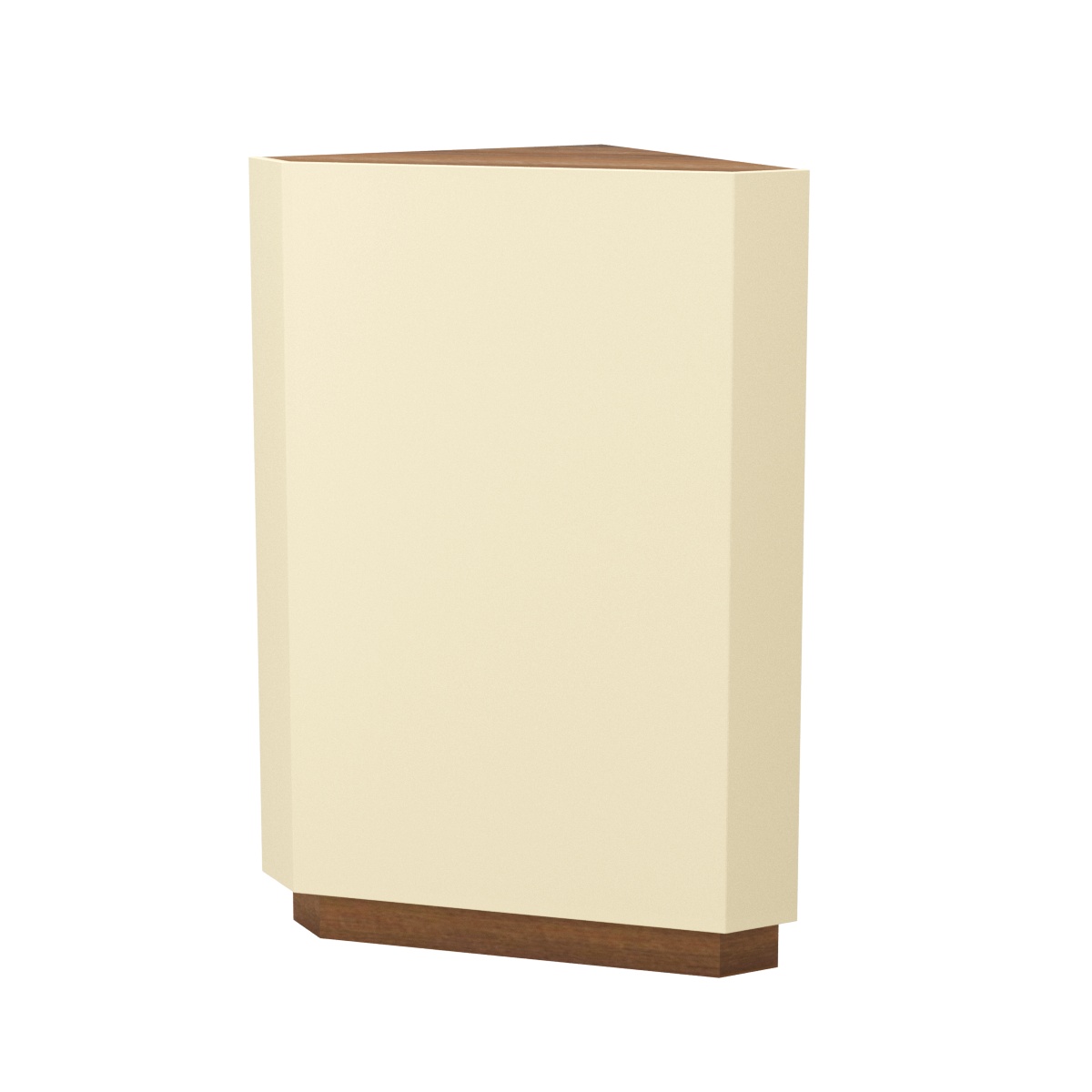 Витрина угловая "Диаманд" №6 Орех + Крем Вайс