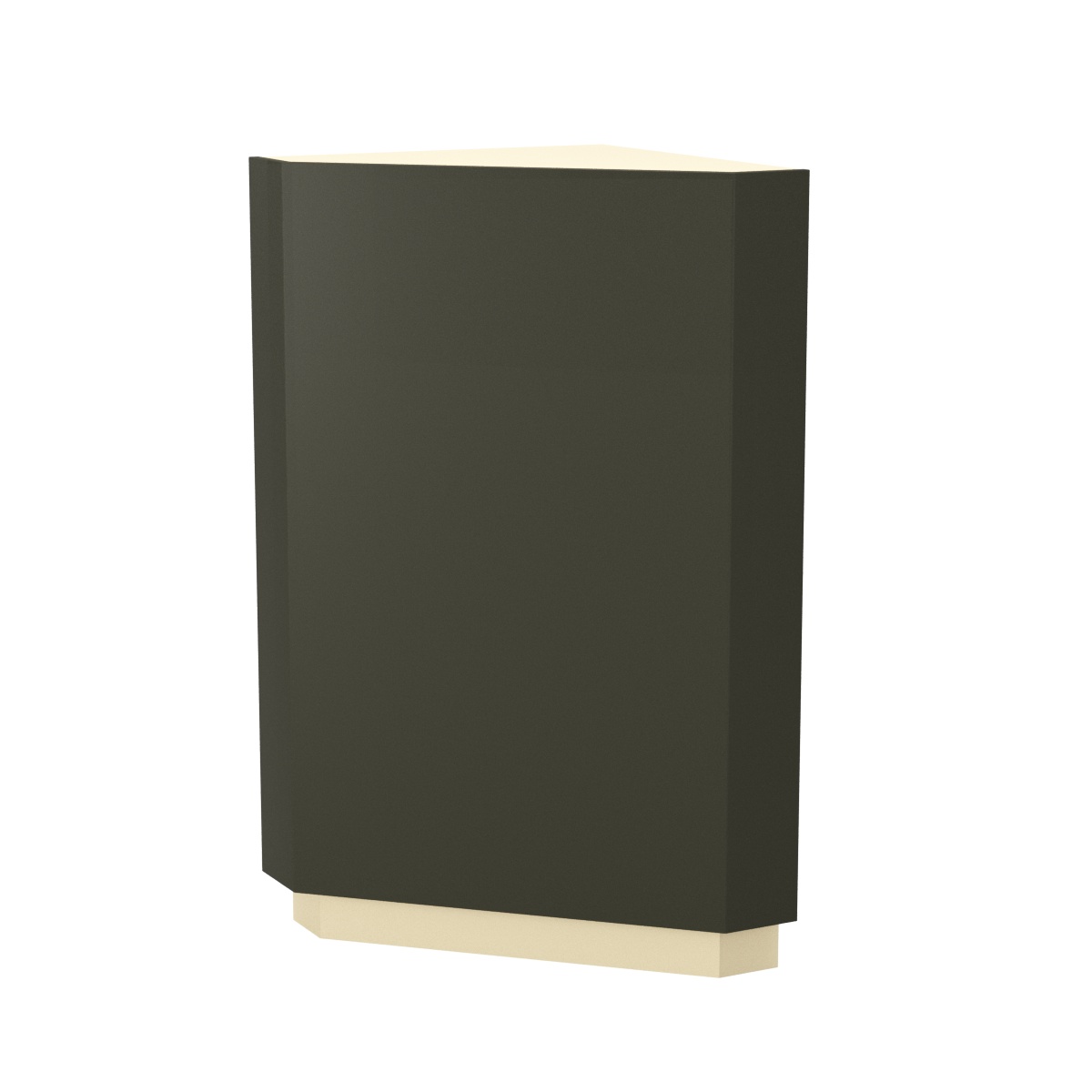 Витрина угловая "Диаманд" №6 Крем Вайс + Черный