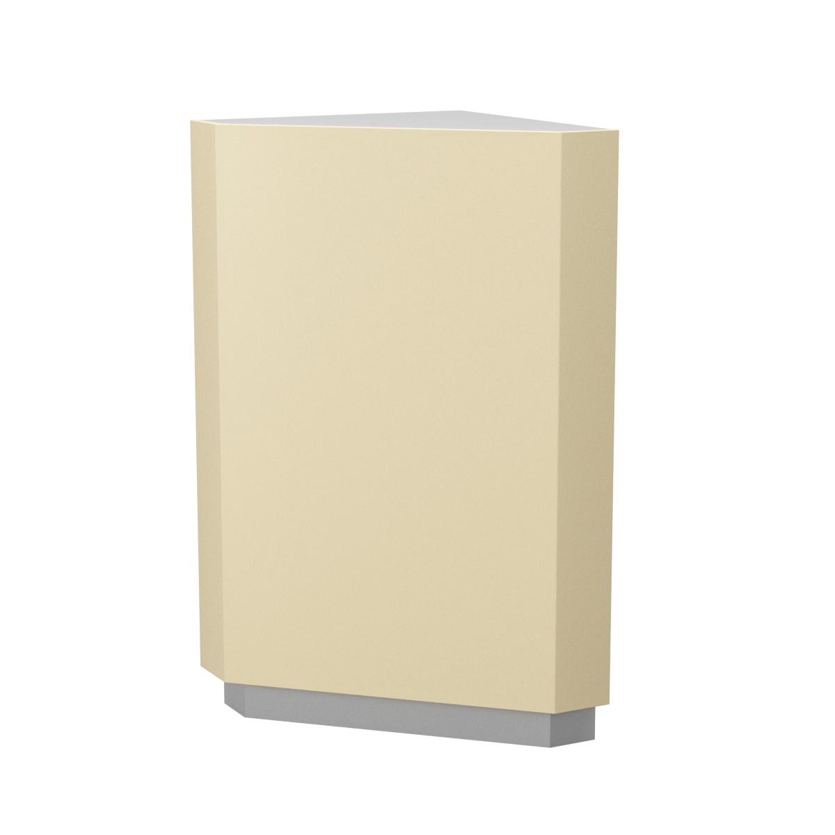 Витрина угловая "Диаманд" №6 Серый + Крем Вайс