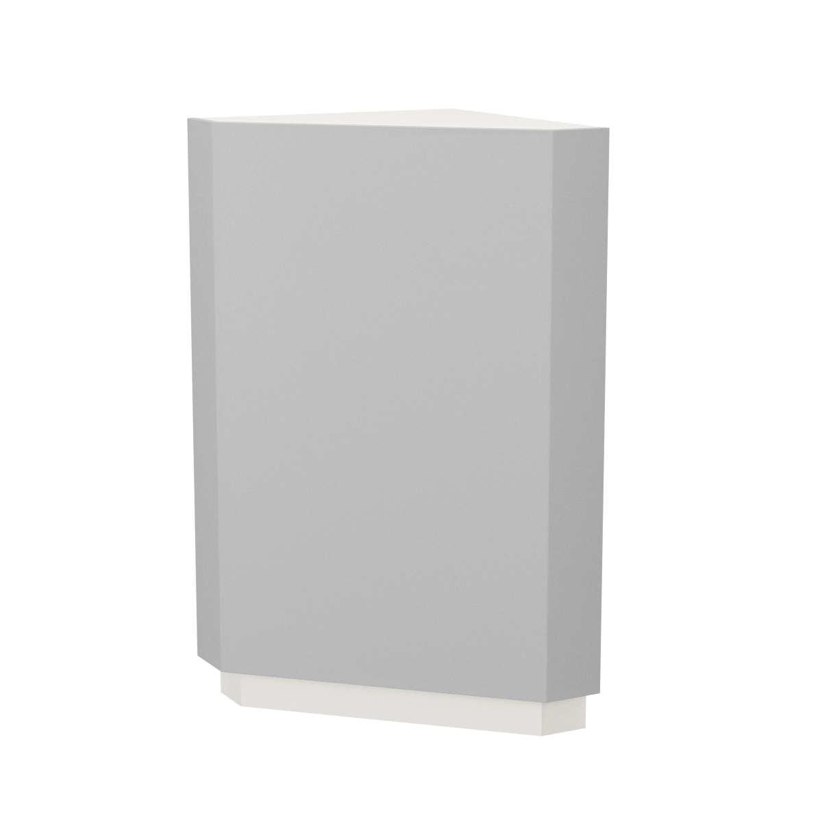 Витрина угловая "Диаманд" №6 Белый + Серый