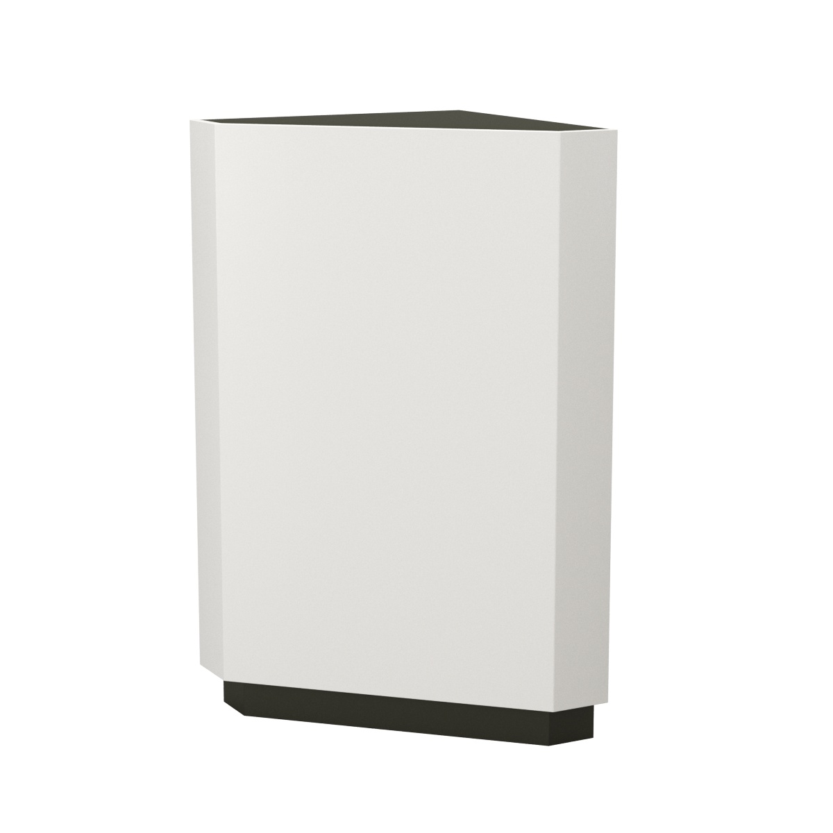 Витрина угловая "Диаманд" №6 Черный + Белый