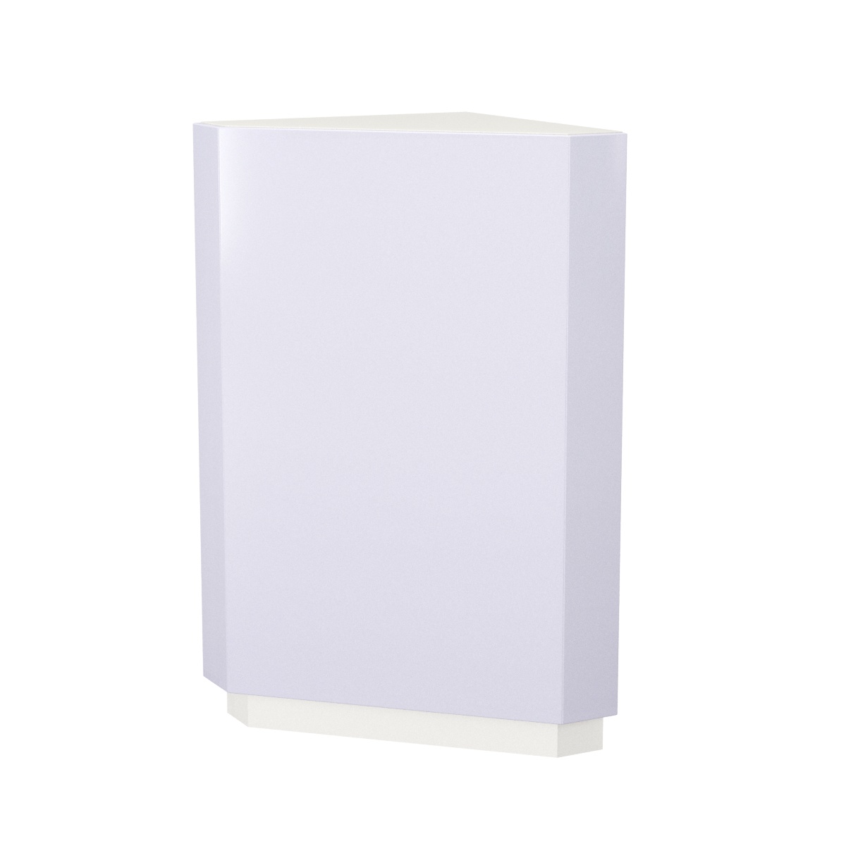 Витрина угловая "Диаманд" №6 ЛДСП белый + МДФ сирень