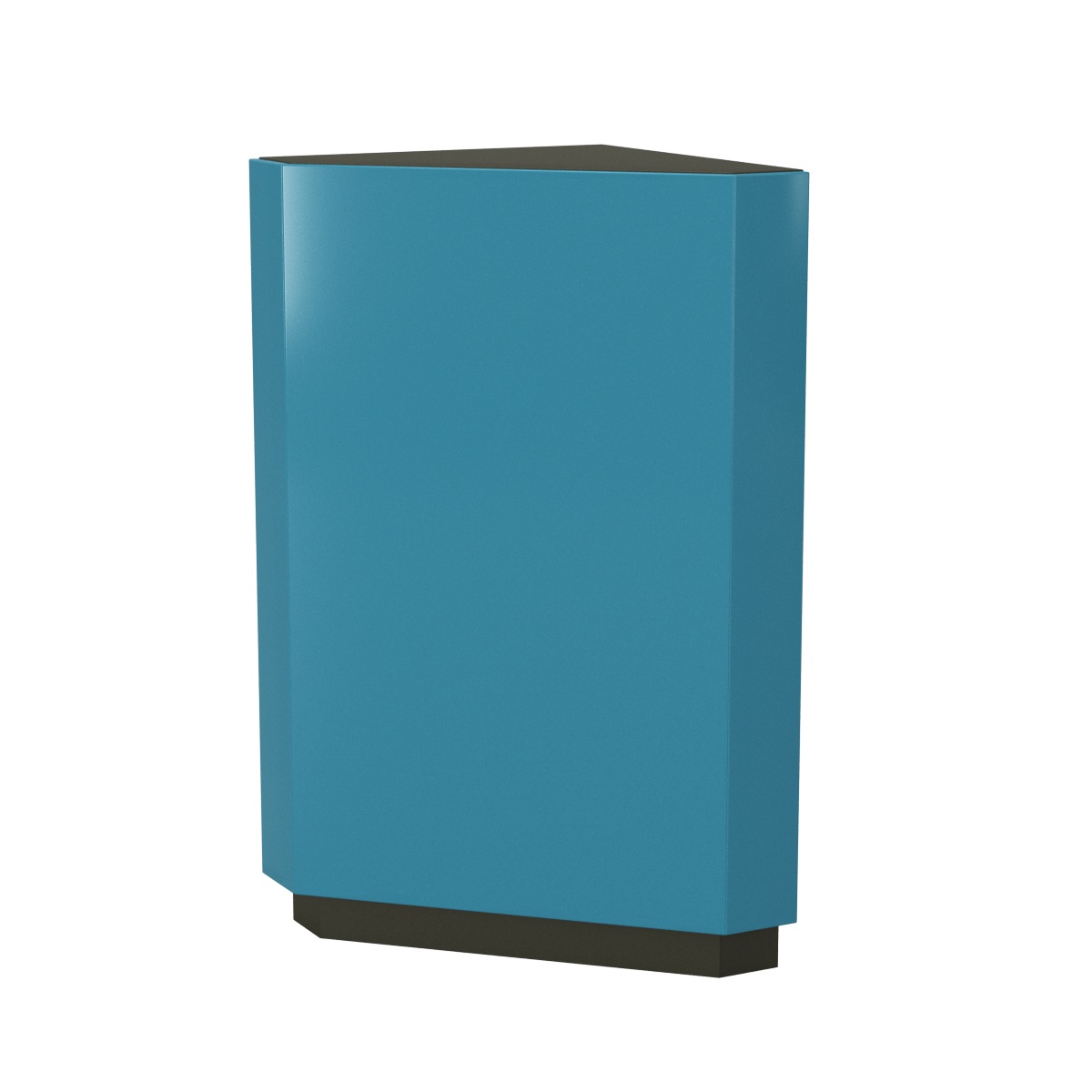 Витрина угловая "Диаманд" №6 ЛДСП черный + МДФ бриз