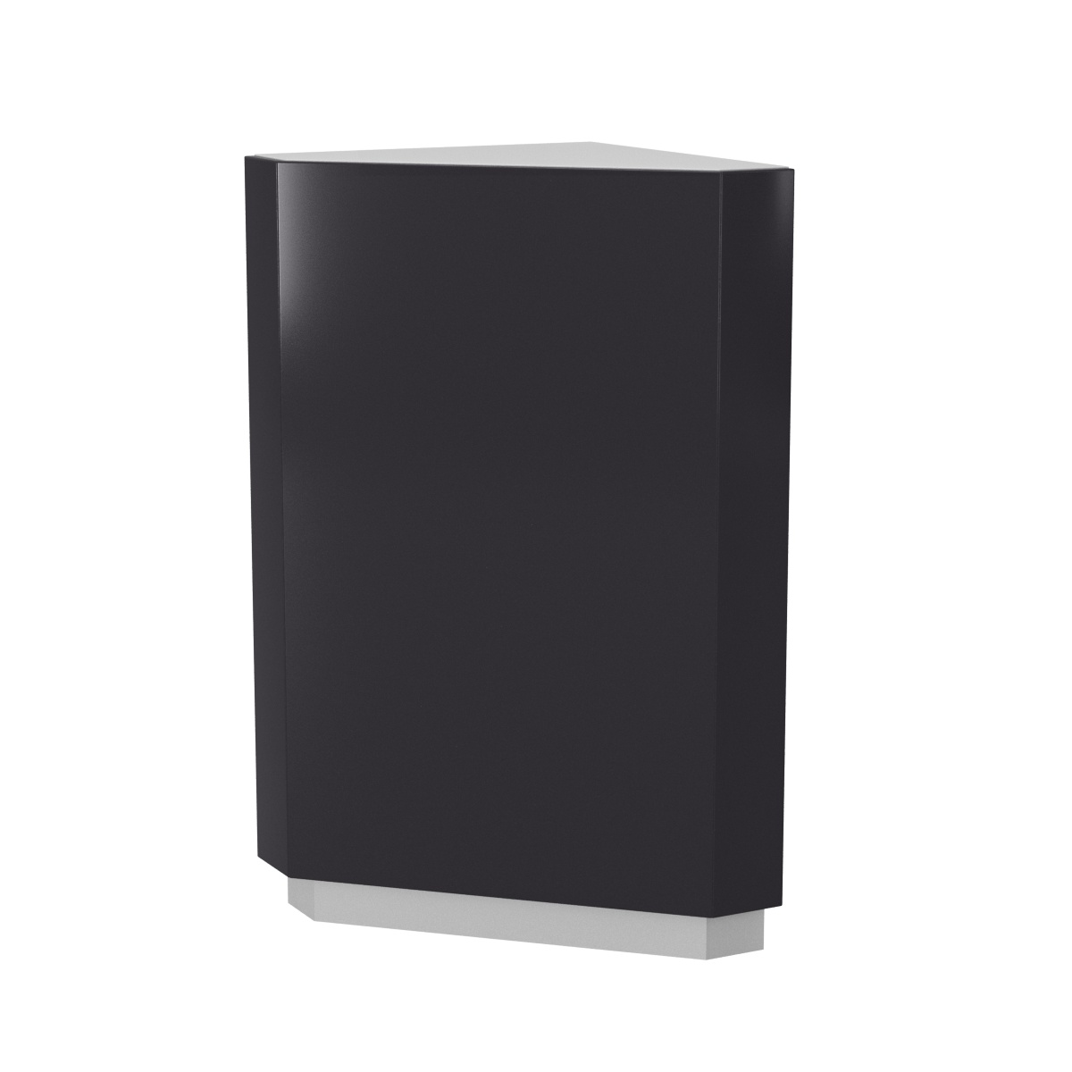 Витрина угловая "Диаманд" №6 ЛДСП серый +МДФ графит