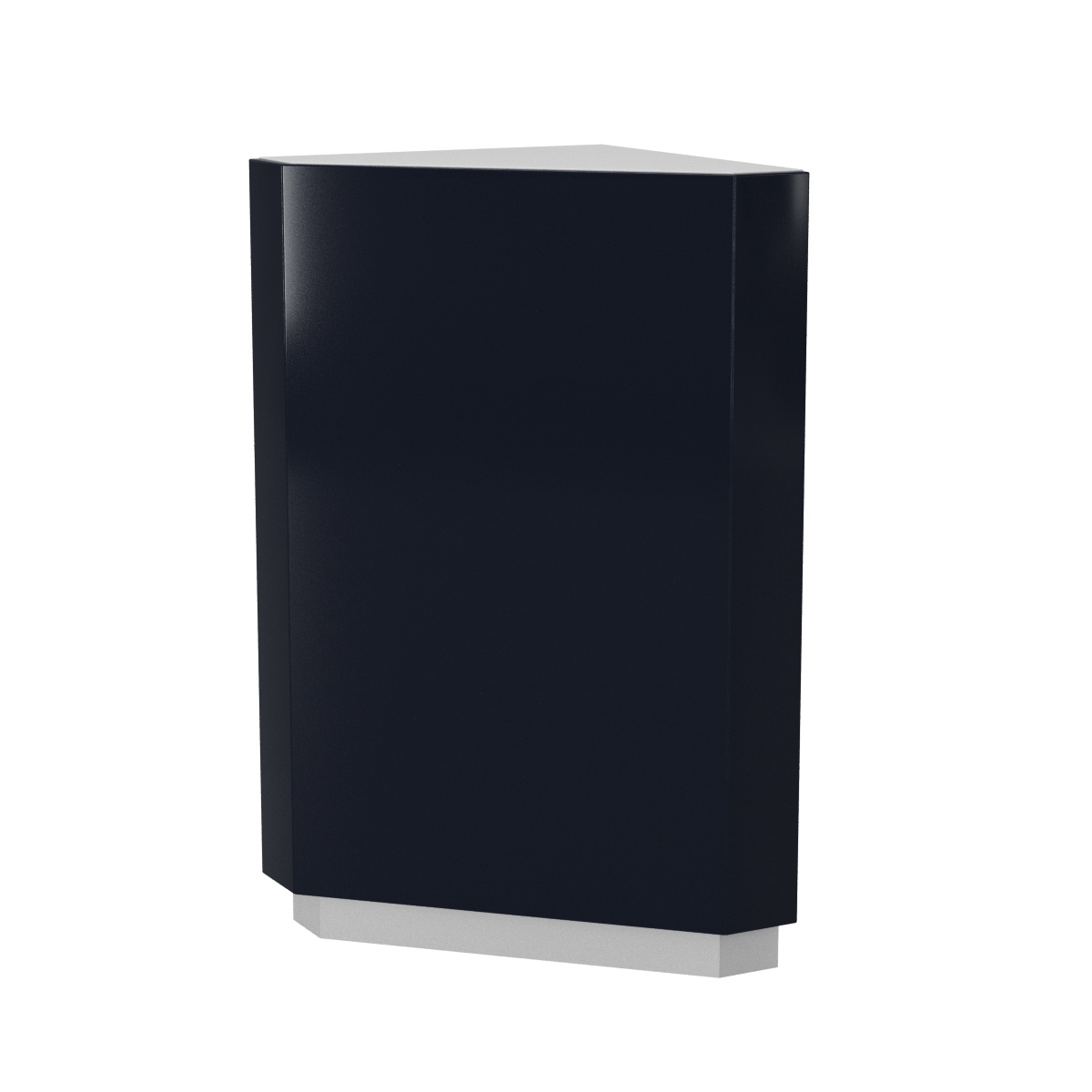 Витрина угловая "Диаманд" №6 ЛДСП серый + МДФ инфиго