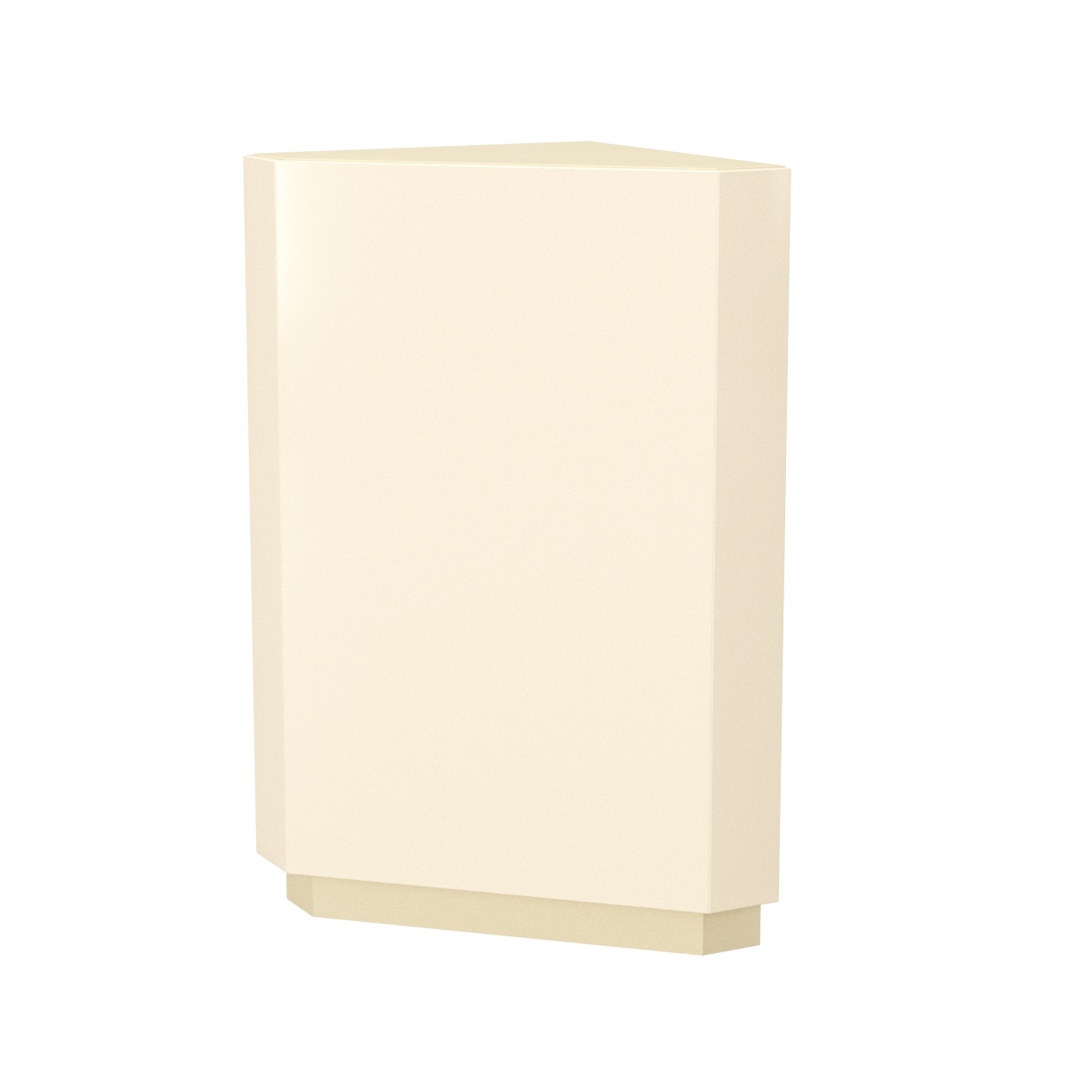 Витрина угловая "Диаманд" №6 ЛДСП крем вайс + МДФ ваниль