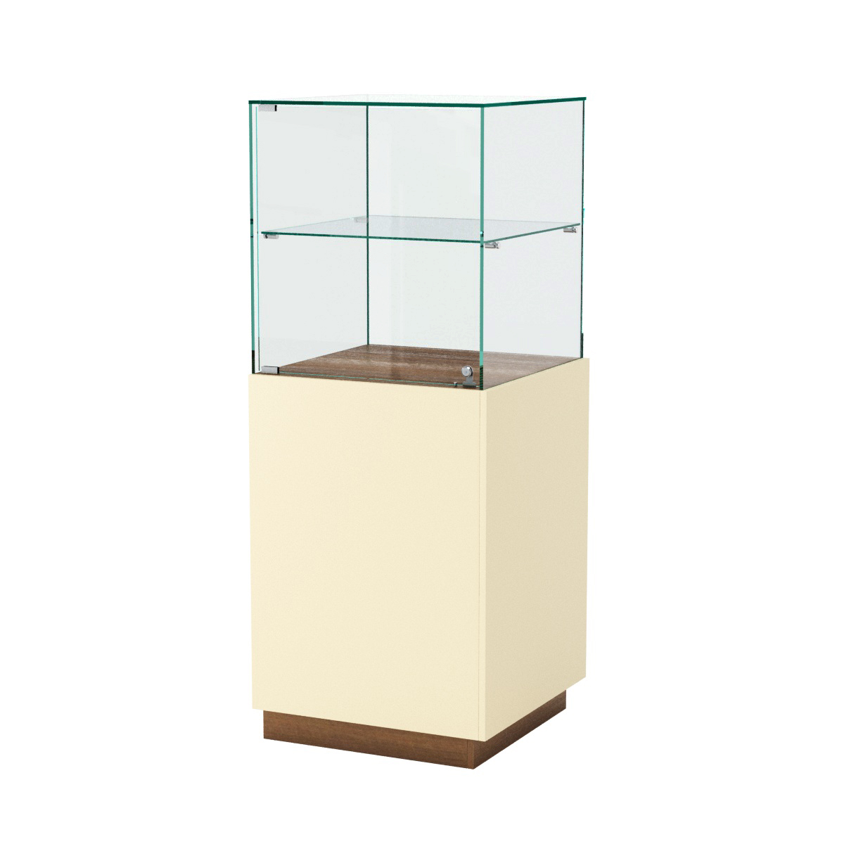 Витрина ювелирная квадратная "Диаманд" №8 Орех + Крем Вайс