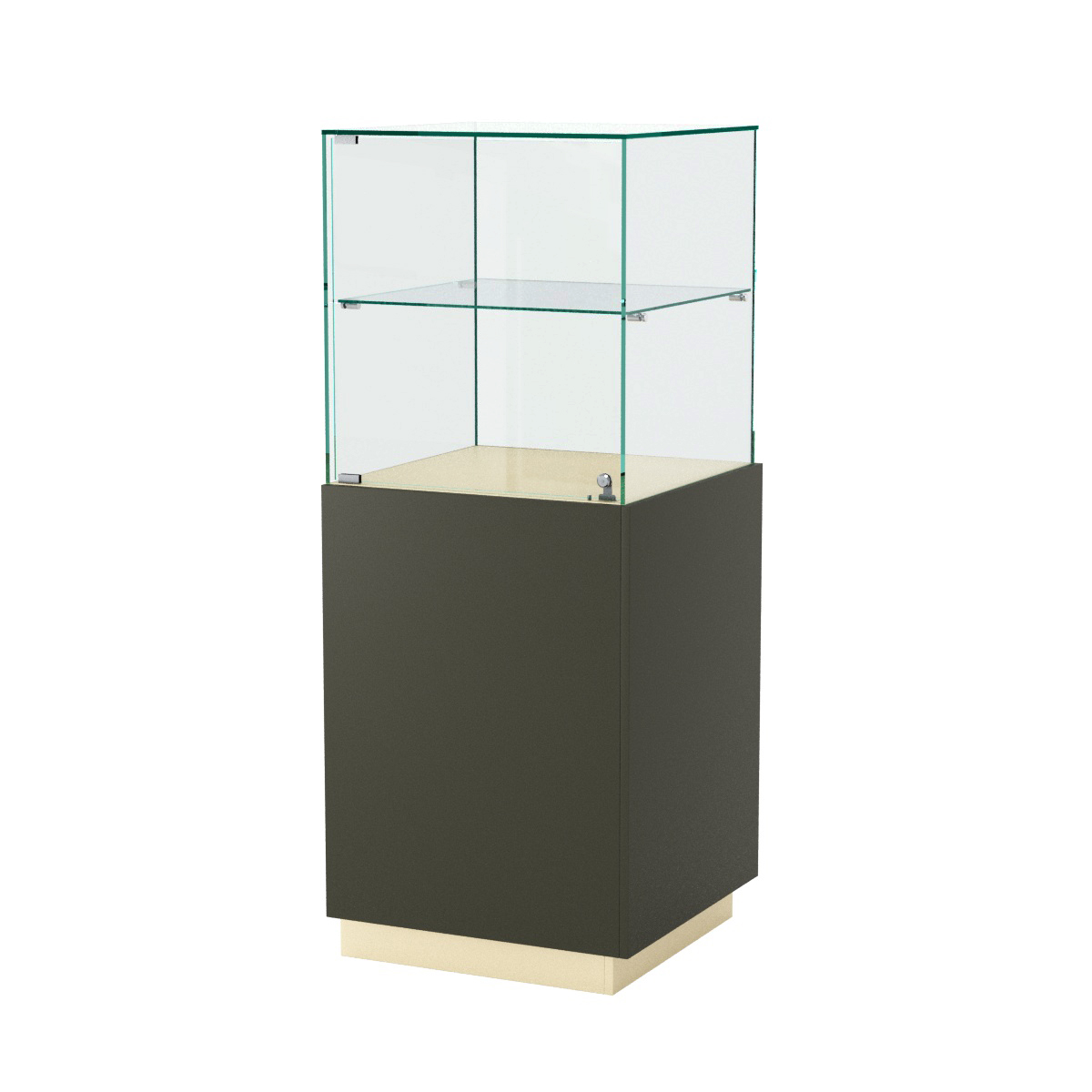 Витрина ювелирная квадратная "Диаманд" №8 Крем Вайс + Черный