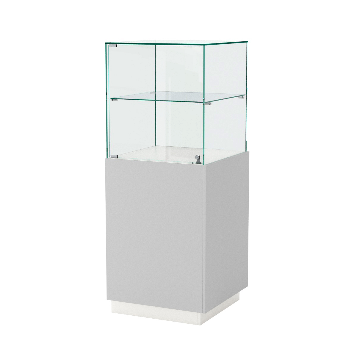 Витрина ювелирная квадратная "Диаманд" №8 Белый + Серый