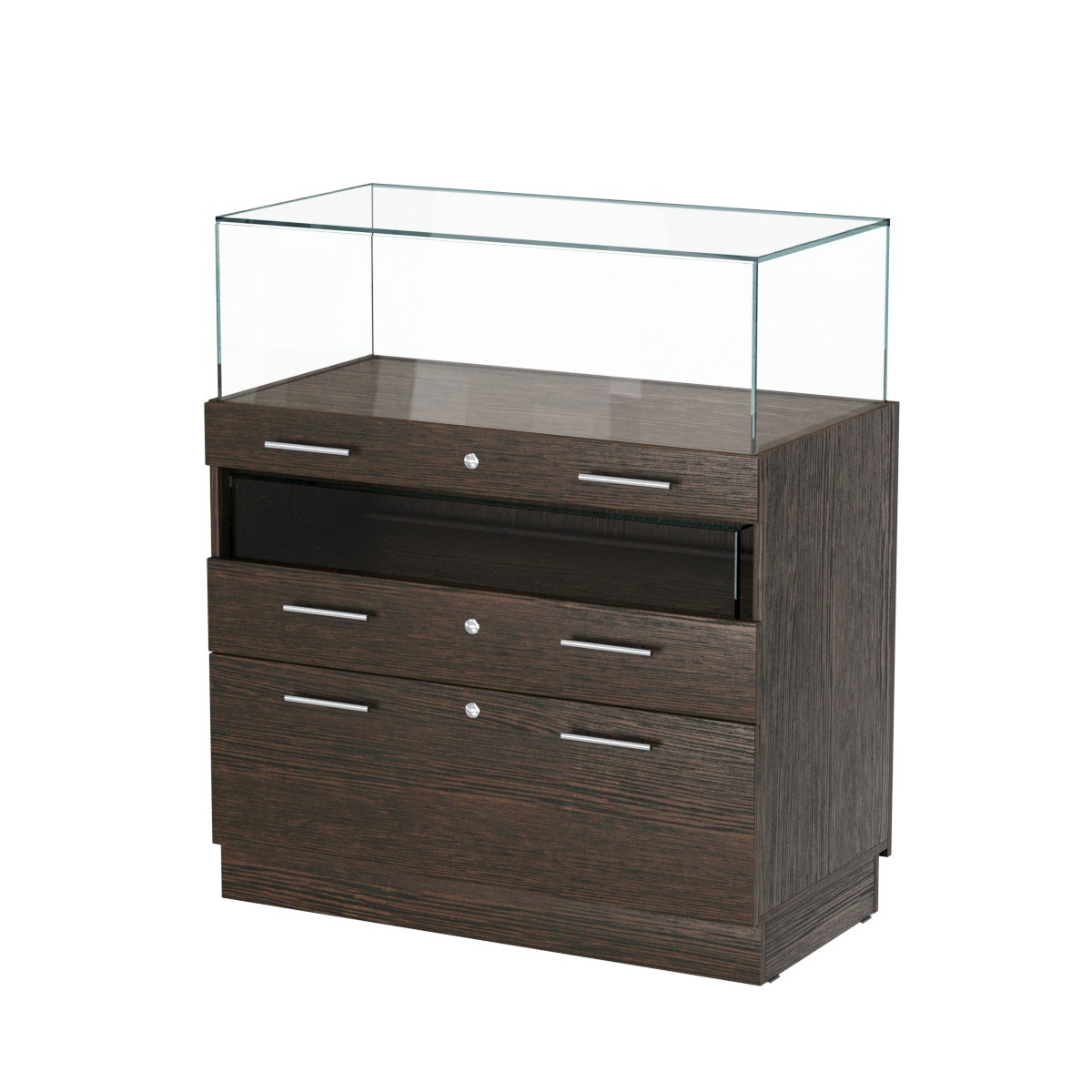 Прилавок ювелирный "Диаманд" №2-1000 Дуб Венге