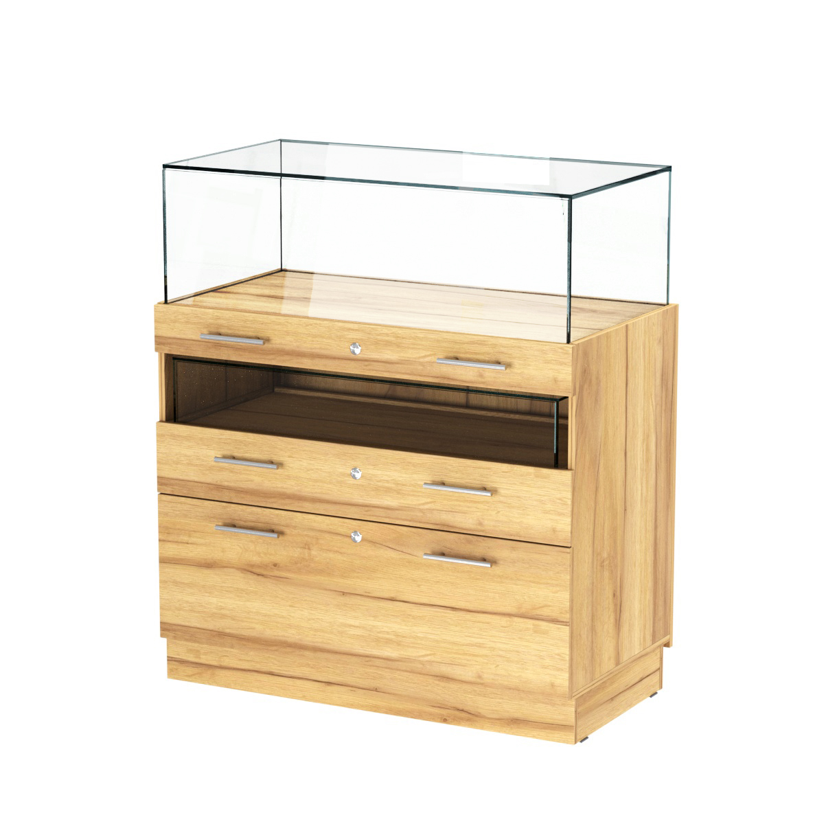 Прилавок ювелирный "Диаманд" №2-1000 Дуб Золотистый