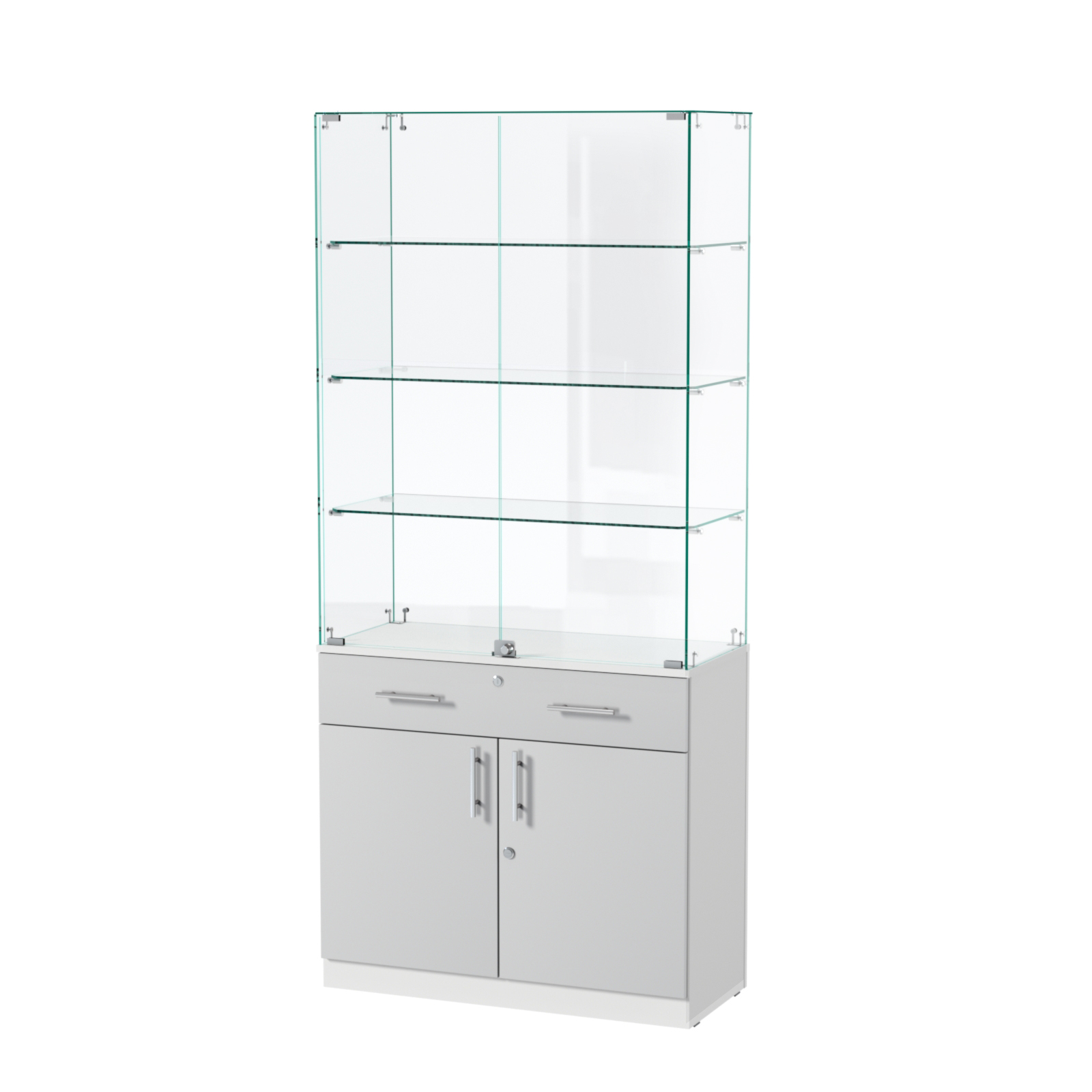 Витрина ювелирная "Диаманд" №11 Белый + Серый