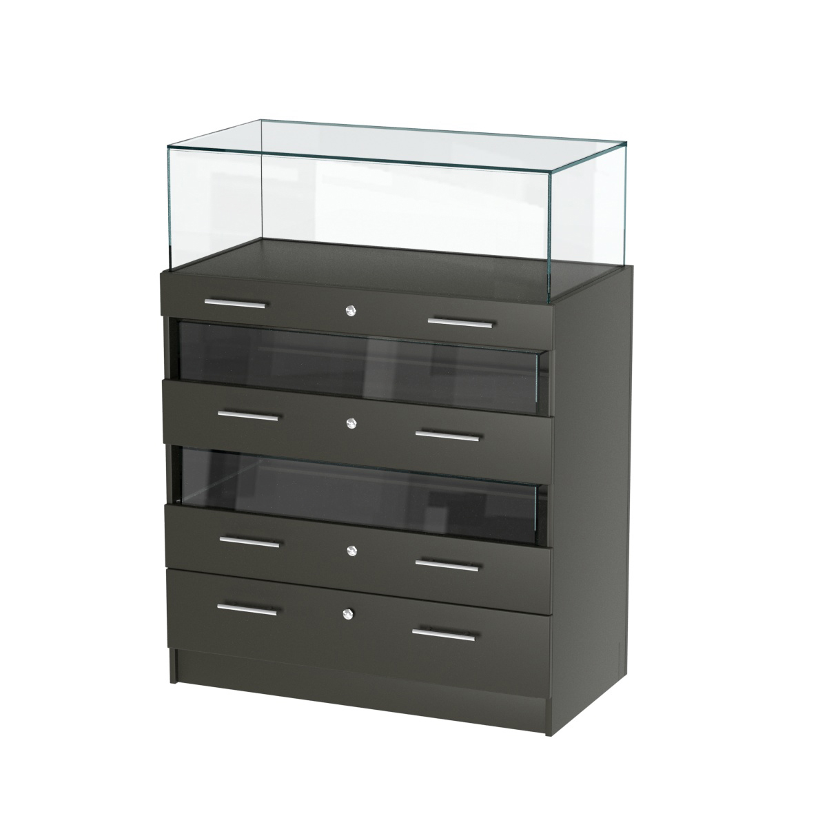 Прилавок ювелирный "Диаманд" №3-1000 пристенный Черный