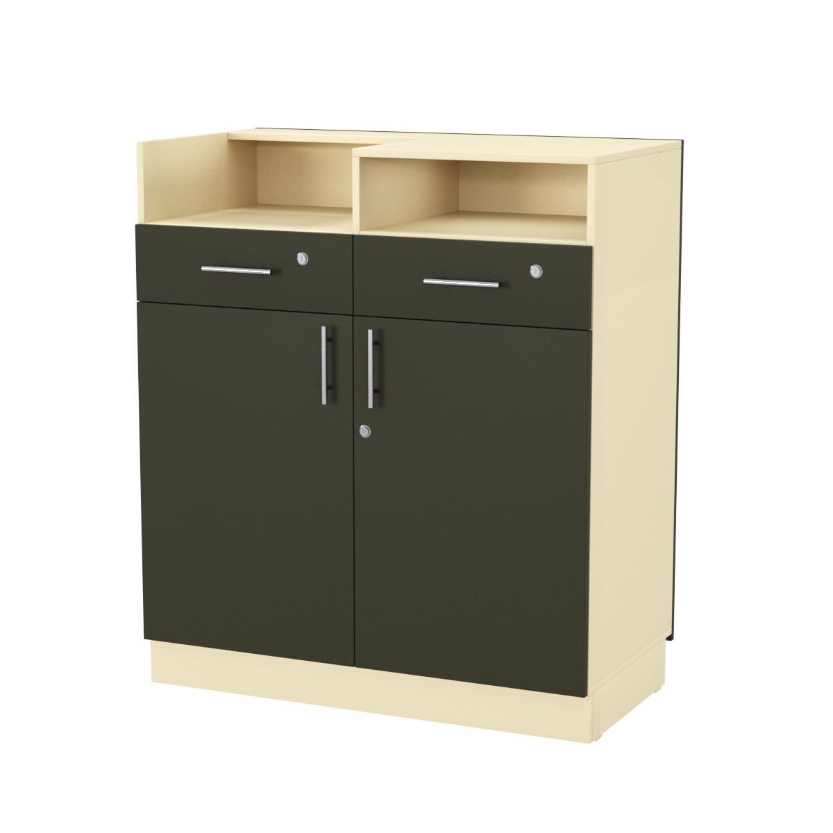 Кассовый прилавок "Диаманд" №10-1000 Крем Вайс + Черный