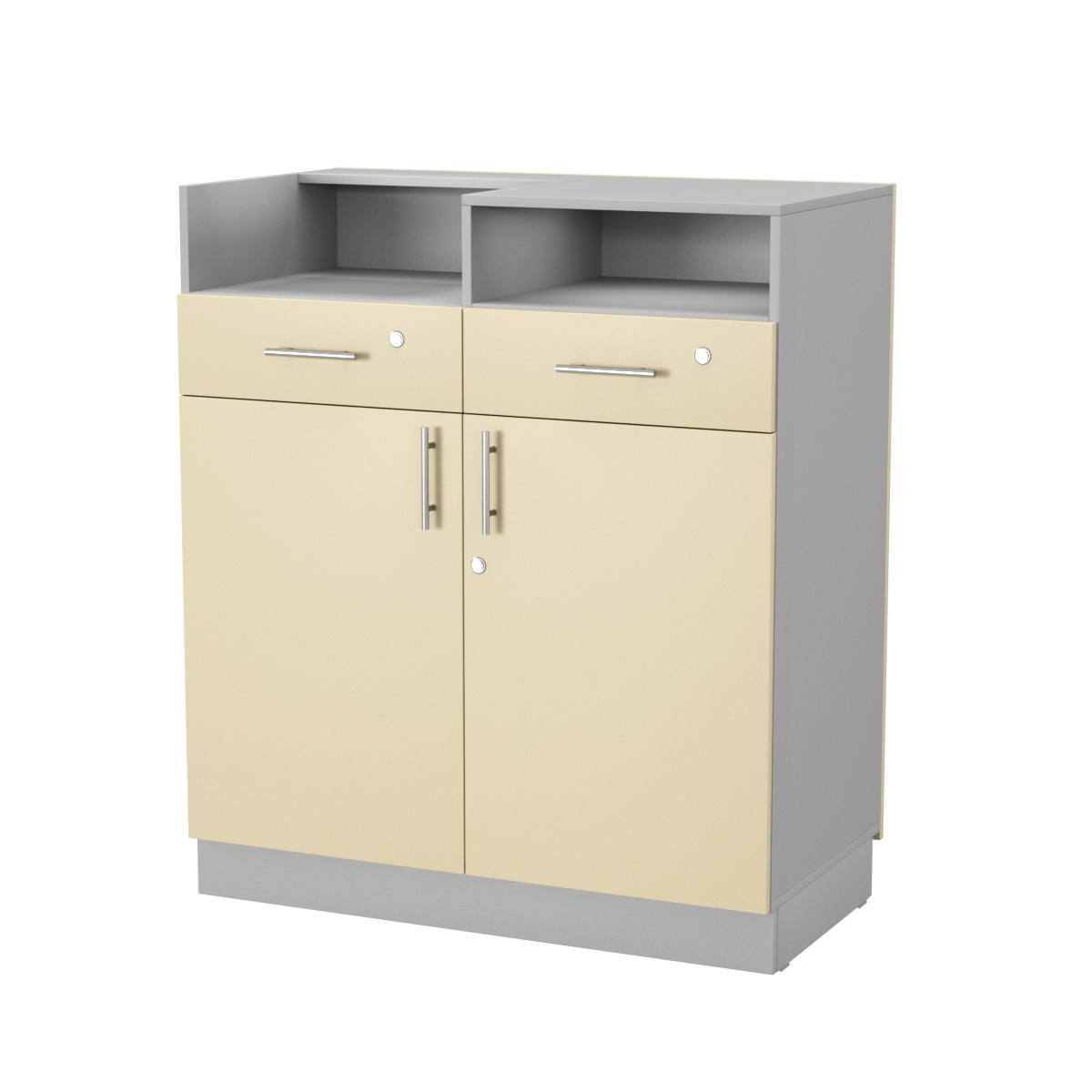 Кассовый прилавок "Диаманд" №10-1000 Серый + Крем Вайс