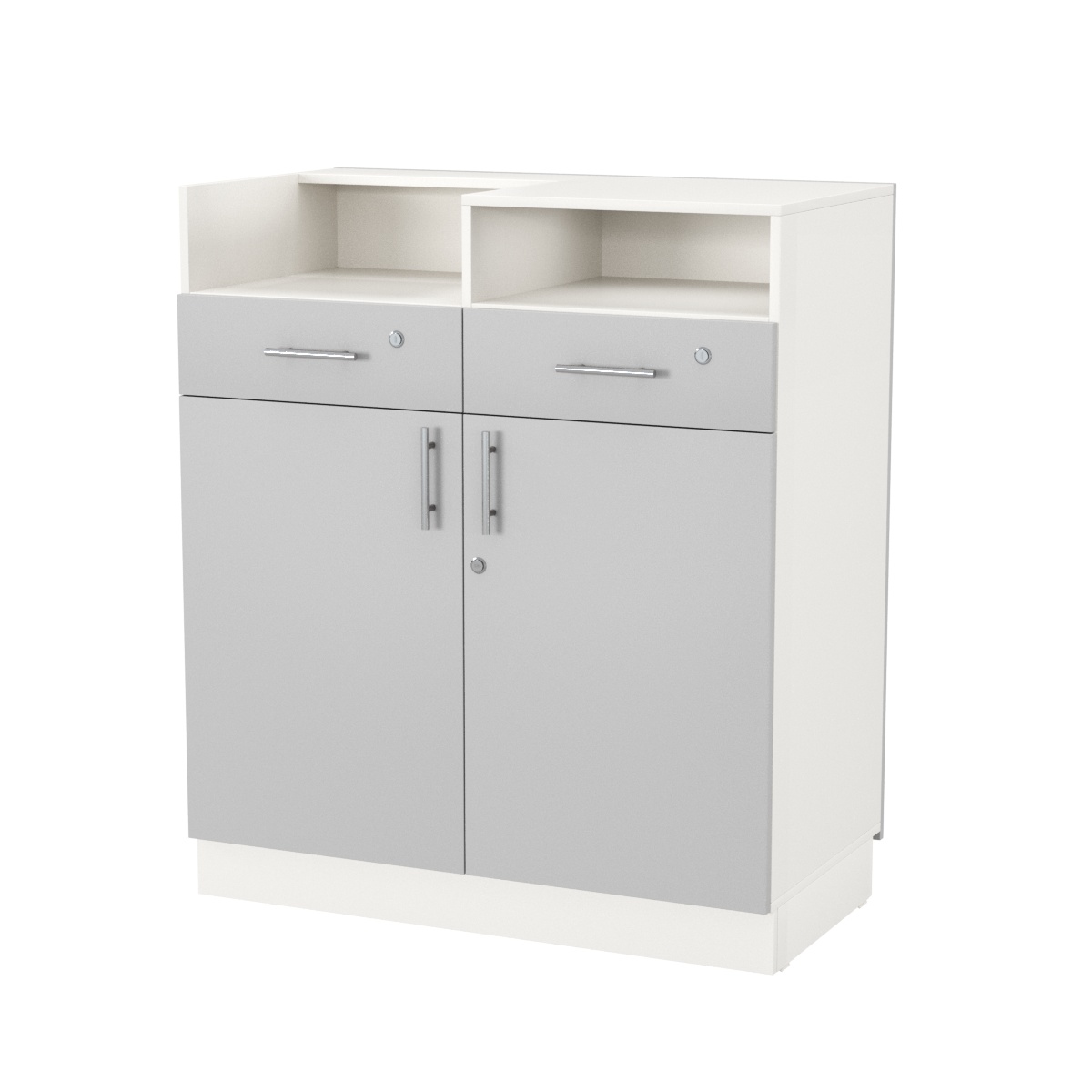 Кассовый прилавок "Диаманд" №10-1000 Белый + Серый