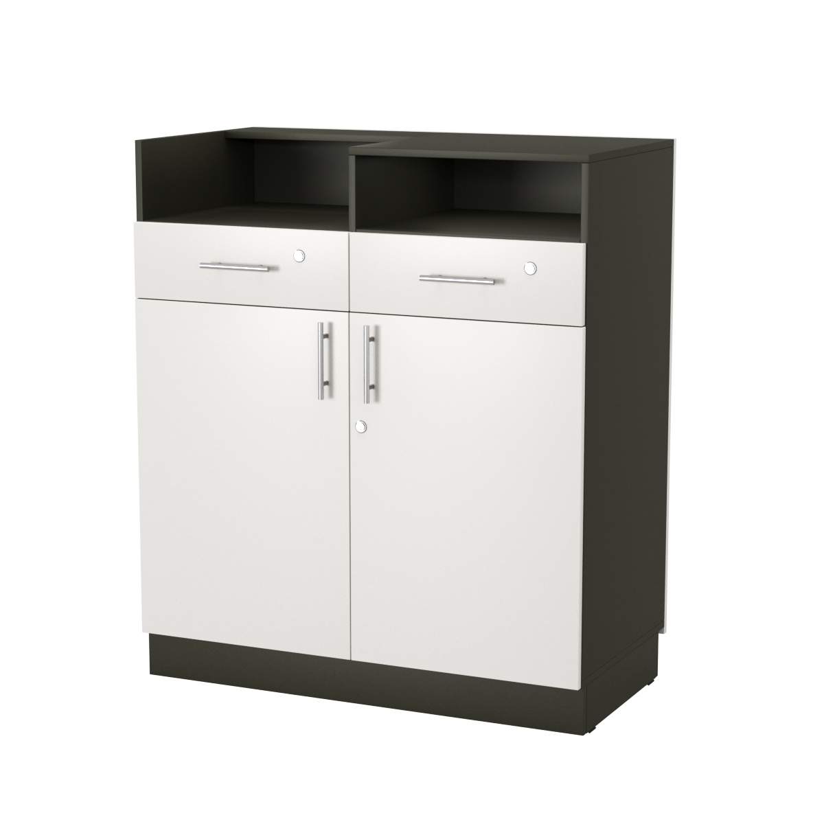 Кассовый прилавок "Диаманд" №10-1000 Черный + Белый