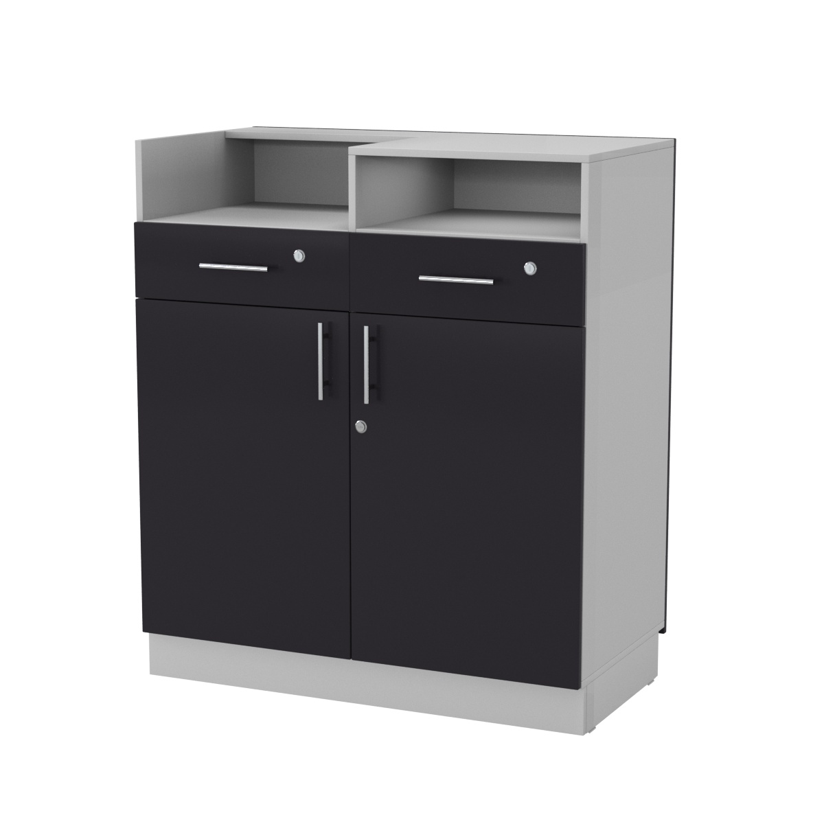 Кассовый прилавок "Диаманд" №10-1000 ЛДСП серый +МДФ графит