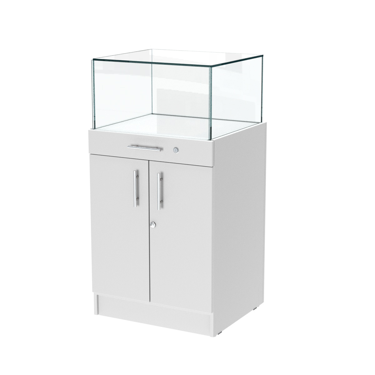 Прилавок ювелирный "Диаманд" №1-600 пристенный Серый